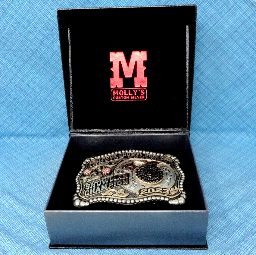 FFA Poultry 2023 Novice Champion Showman Belt Buckle Polk County Fair OR .MCS010