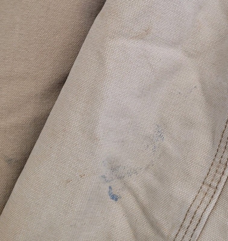 MENS VINTAGE CARHARTT JACKET BROWN CANVAS MESH LINING DISTRESS WORKWEAR MEDIUM