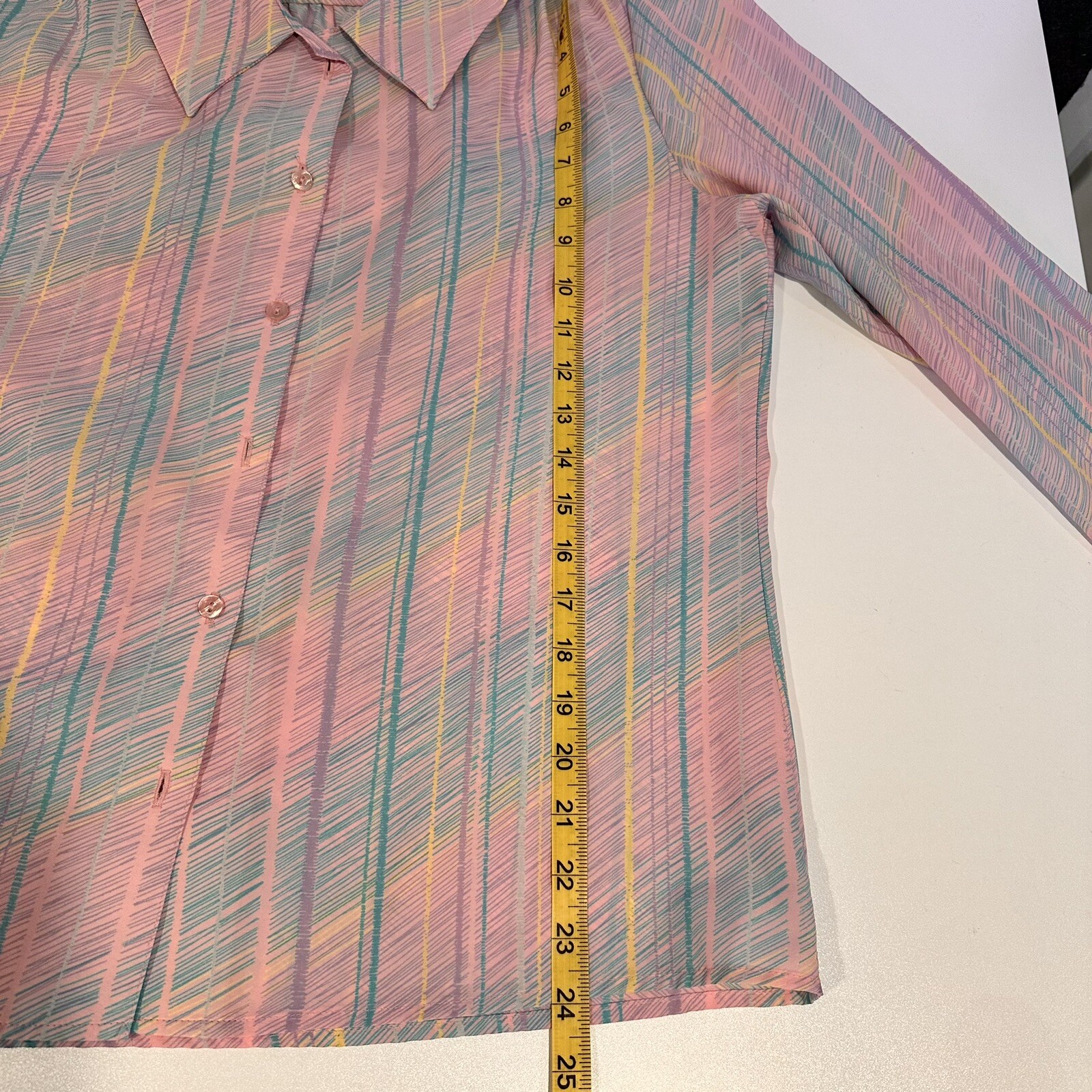 Vintage Pykettes Blouse Pink/Purple Size 14-see Description