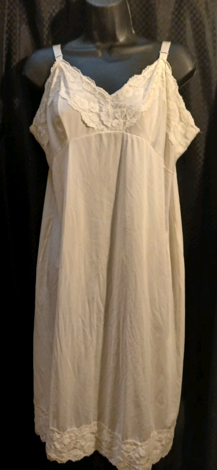 Vintage Full Slip Plus Size 44 Pinehurst Lingerie White Made in USA