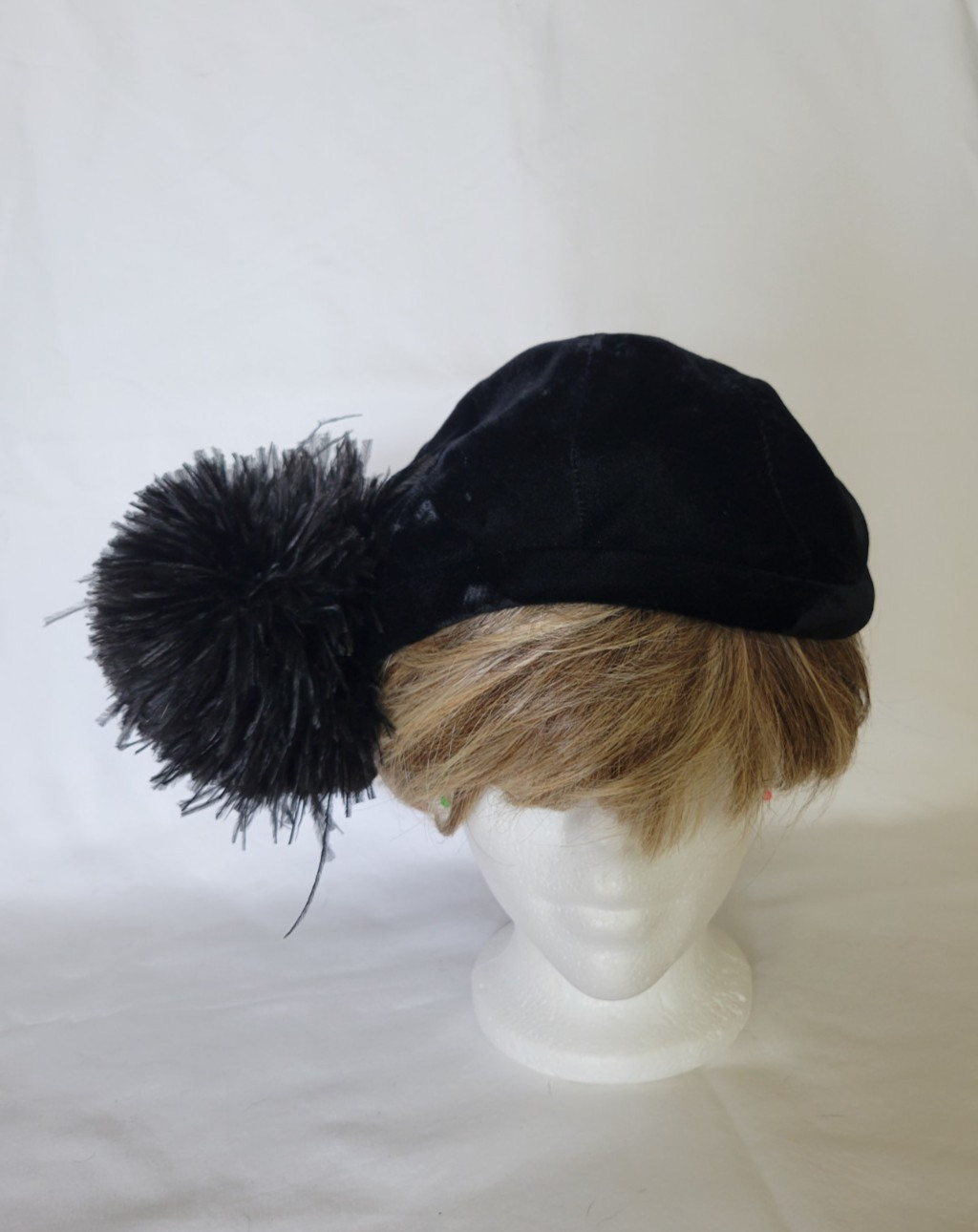 Strawbridged Clothier Philadelphia Black Hat Size 22 Fascinator Steel Magnolias