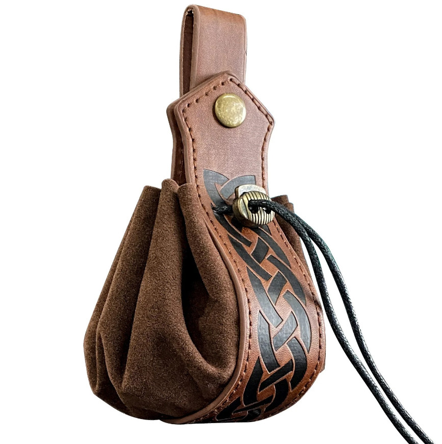 1pc Viking Medieval Belt Pouch Retro Waist Bag Coin Purse Holder – NEW