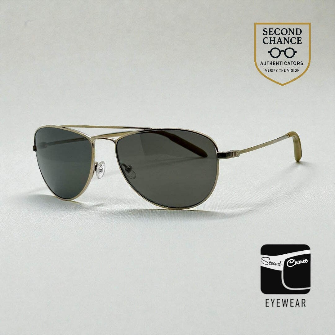Mosley Tribes Aviatrix-Vintage Sunglasses-Gold Frame-Polarized Lenses-Full Kit