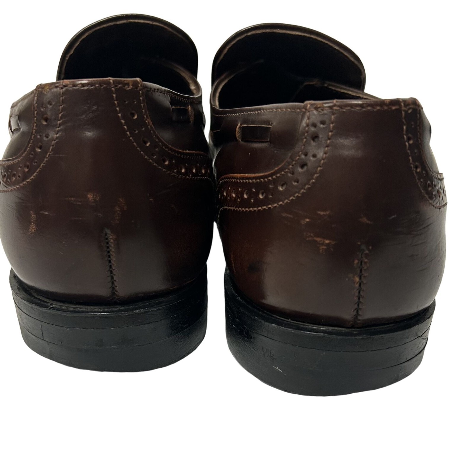 Vtg Executive Imperials Men Brown Leather MoD DRESS Shoe Wing Tip Tassel Loafers