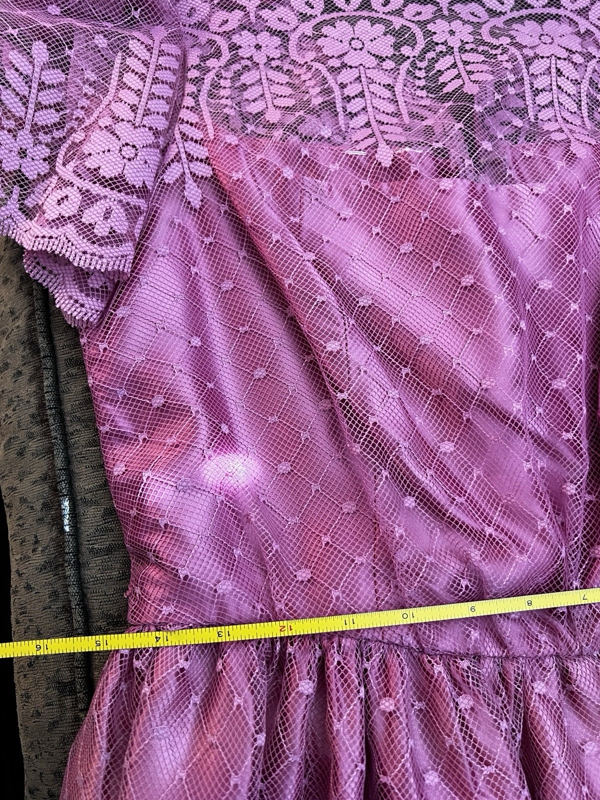 JC Penney Vintage Deadstock Union Made Pink Lace Tea Dress Prom Bridal Shower