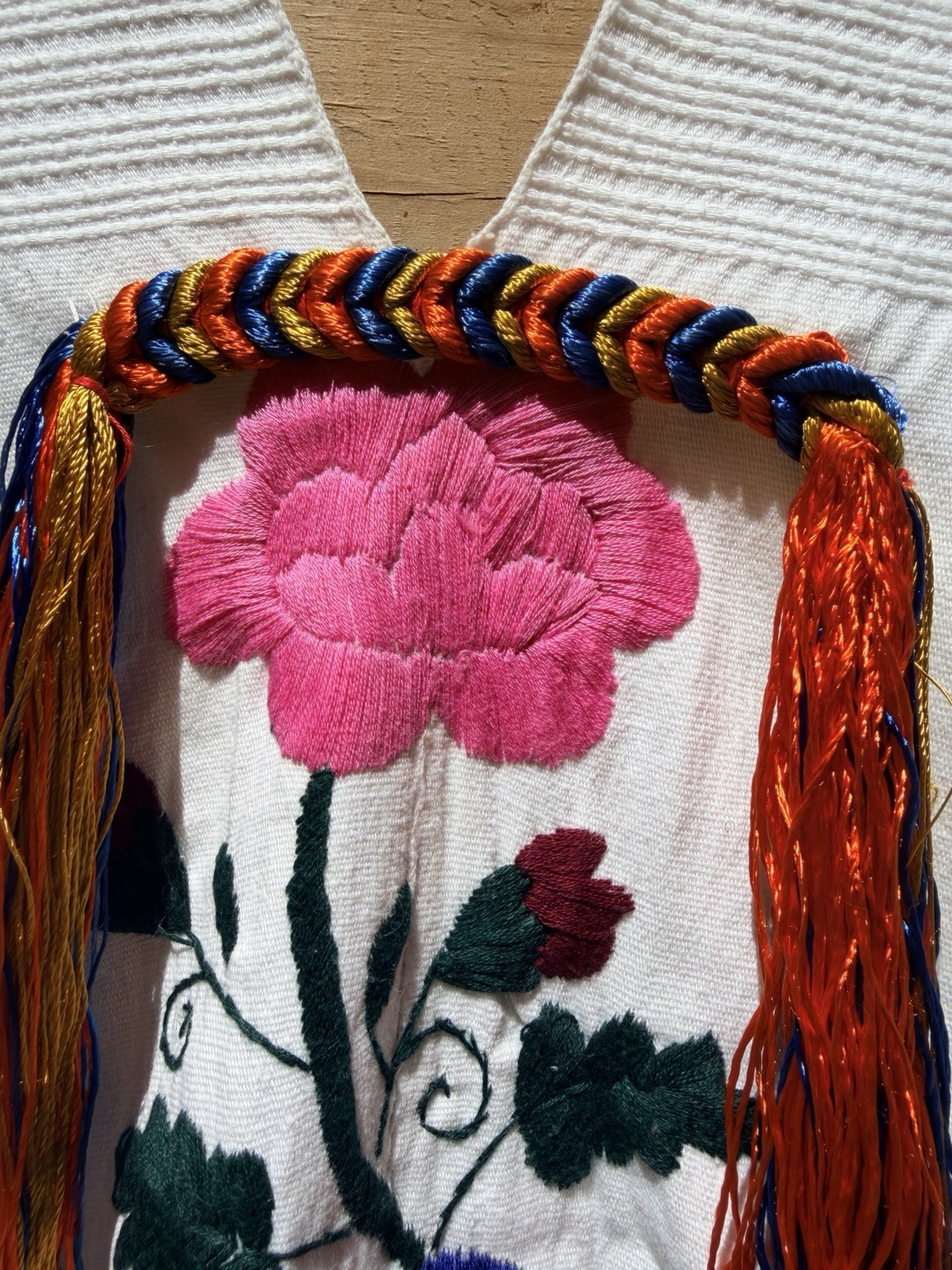 TRUE Vtg Zapotec Yalálag Huipil Tunic Dress – Handwoven Oaxaca Folk Art Caftan