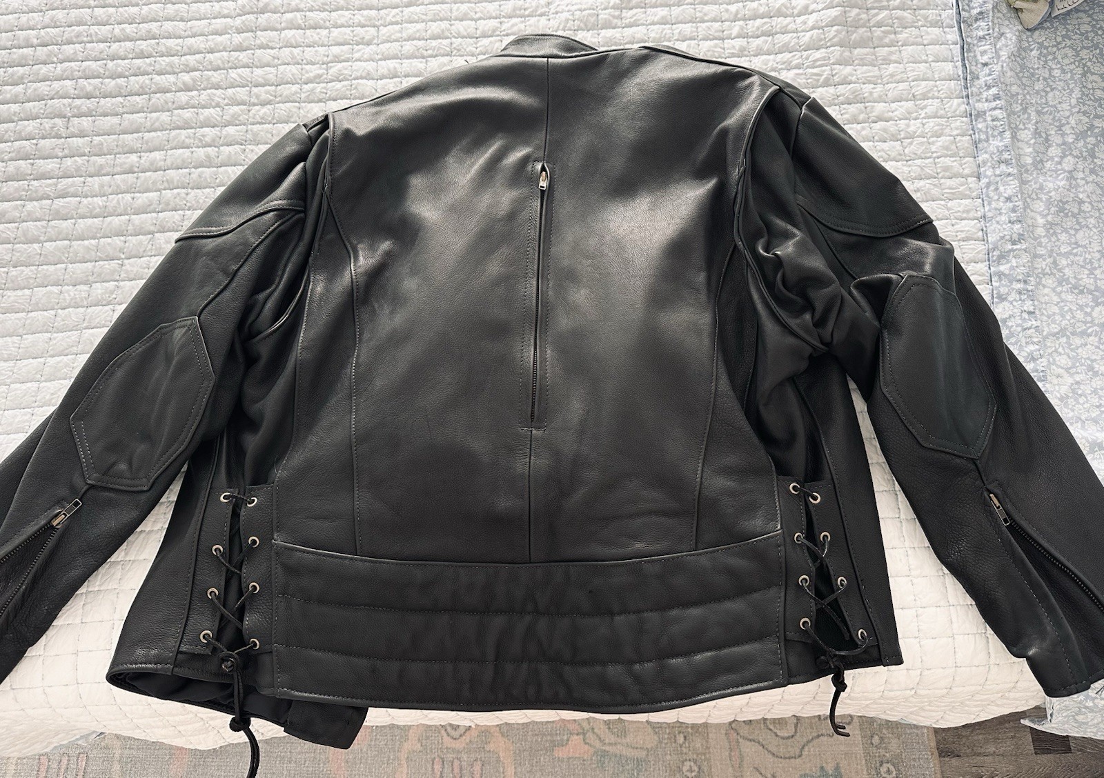 Kerr Leathers Men’s Black Motorcycle Jacket Size 50