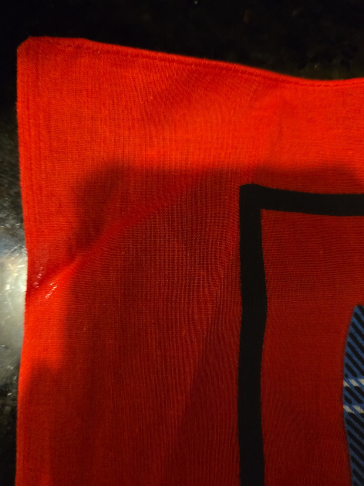 VTG Paris Red Plaid Tartan Bandana 100% Cotton Made In USA RN13960 80s 22×22