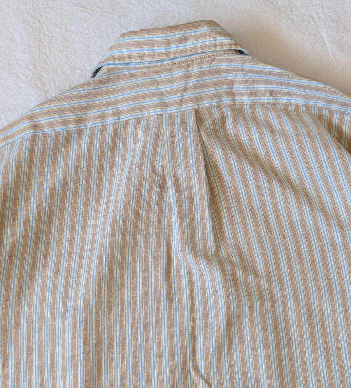 Penneys Vintage 60s Towncraft Cotton Blend Knit Striped Button Up Short Sleeve L