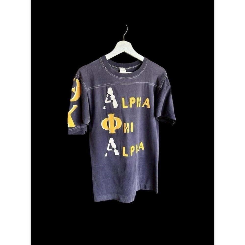 Vintage 60’s Gulf Coast Sportswear Ringer T-Shirt Sz Med Alpha Phi Greek College