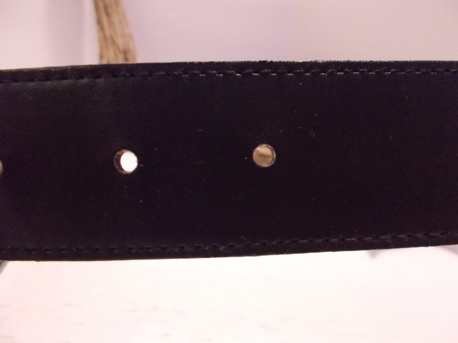 Vintage Belt Brown Pleather w Metal Brads and Metal Holes Belt 28″ L Size Small