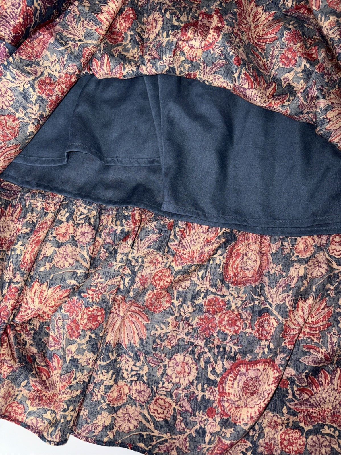 Vintage Ralph Lauren 100% Cotton Floral Country Western Shirt Sz XL Skirt Sz 8