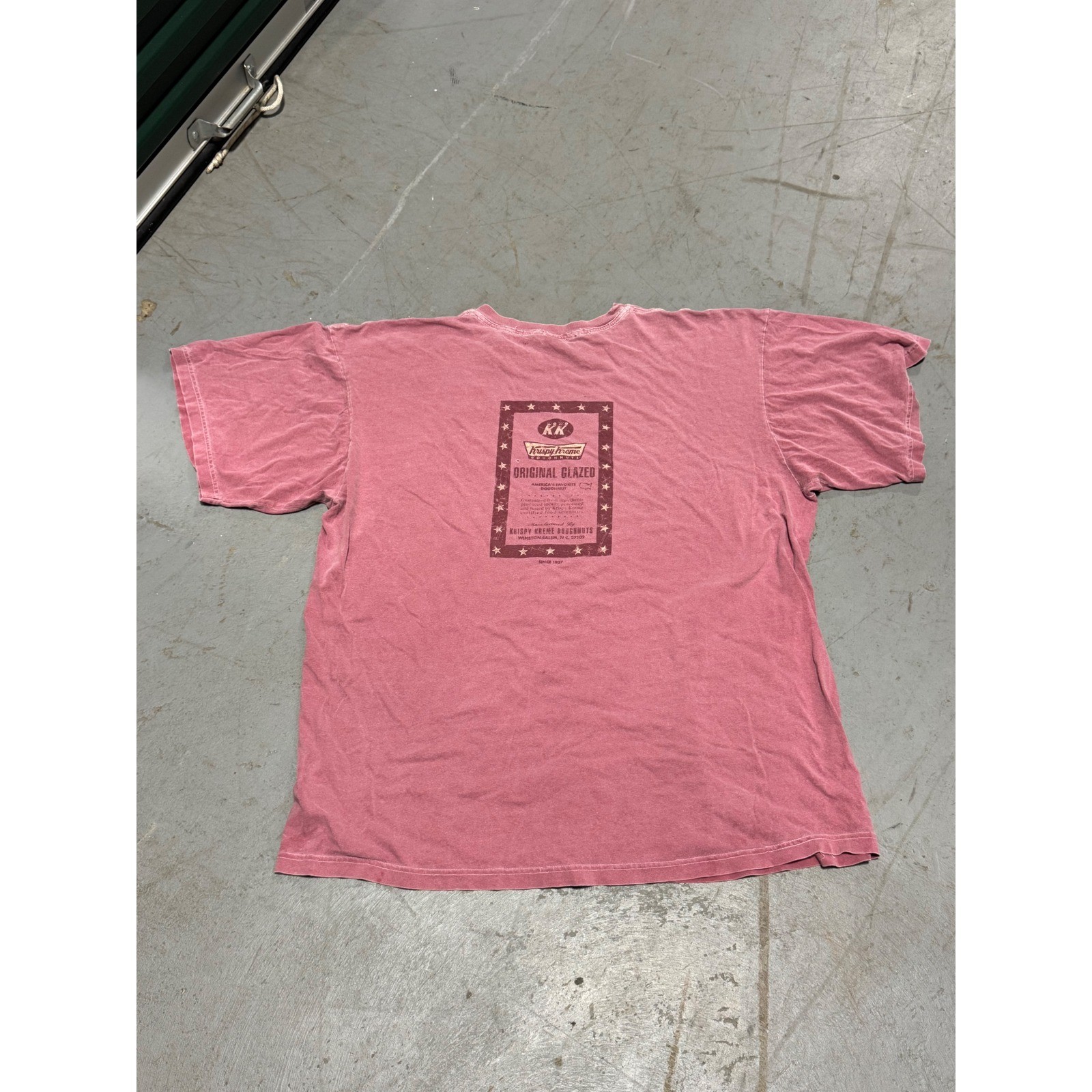Vintage Krispy Kreme Doughnuts T Shirt AAA Alstyle Faded Red 2XL Original Glazed