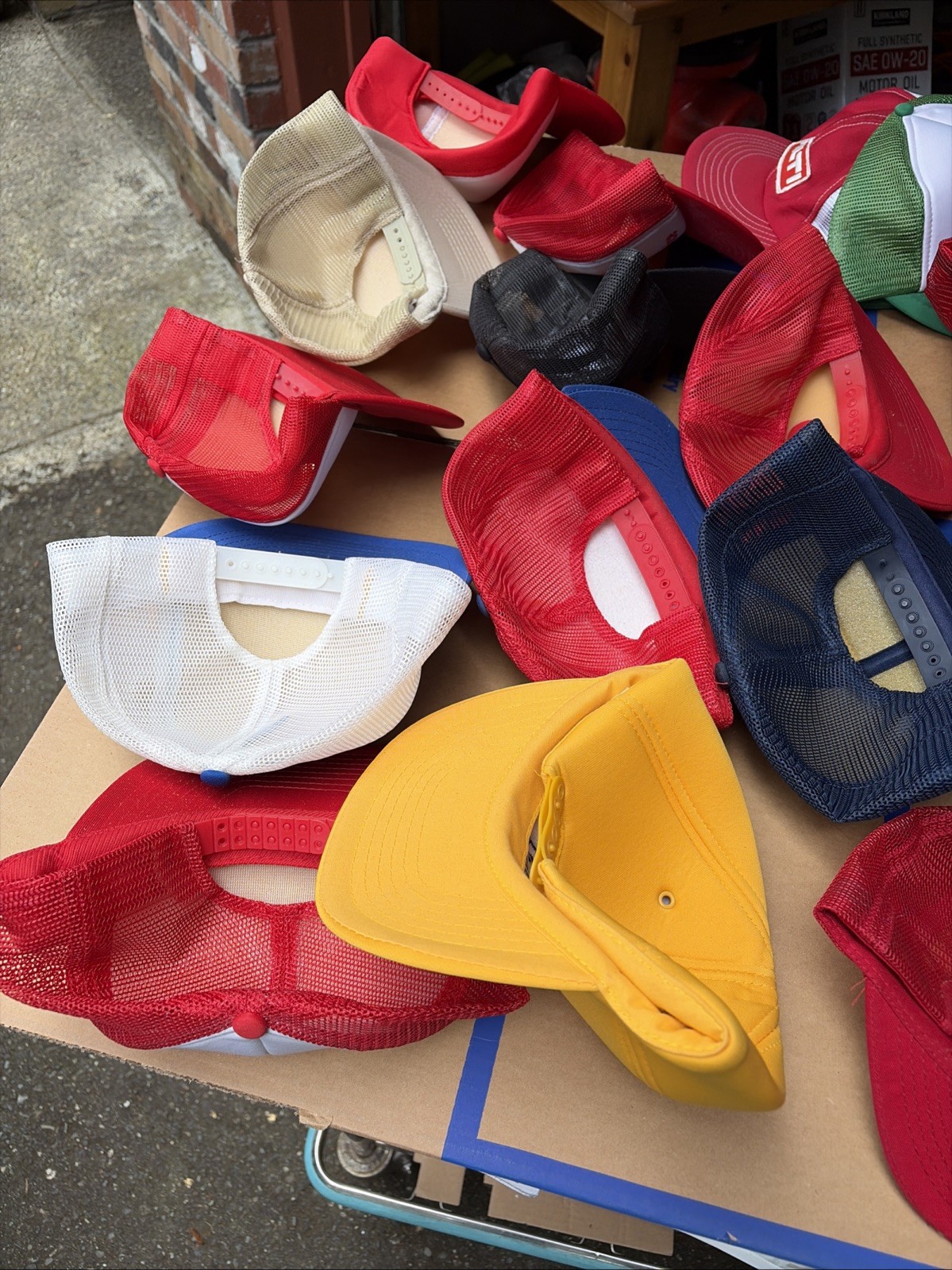 Vintage lot of 20 Snapback Trucker Hat Caps Tractor Snapper Trucking…Etc