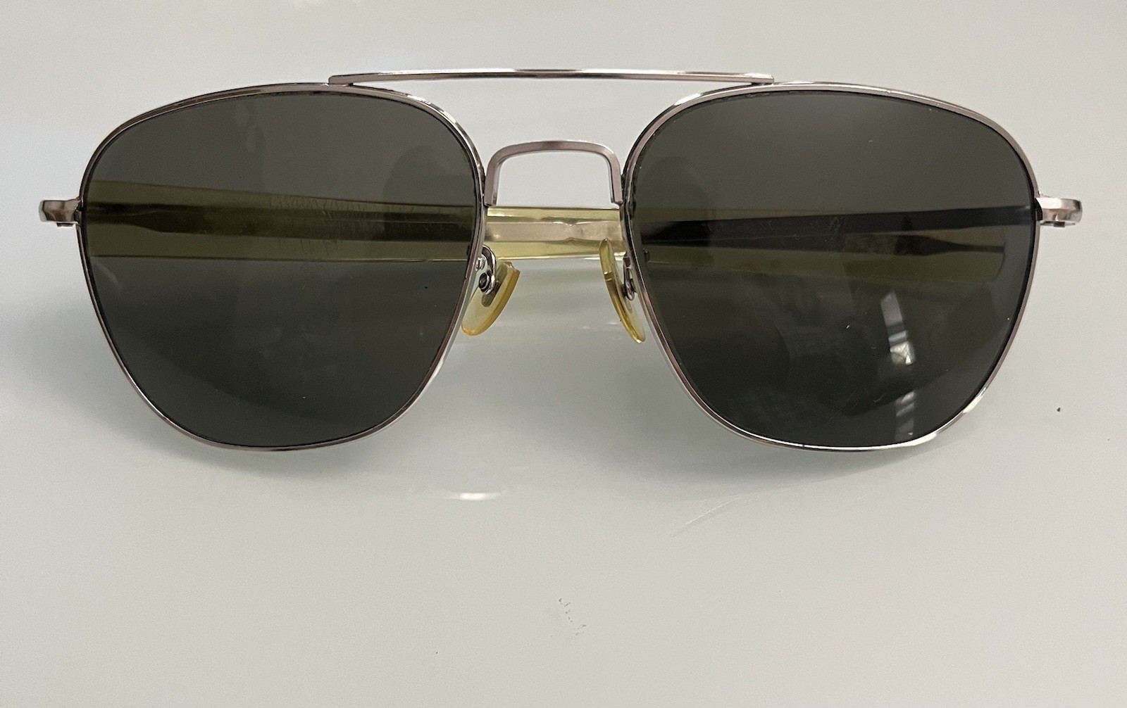 Vintage USA AO American Optical 5 1/2 Chrome Style Pilot Aviator Scabbard Stems