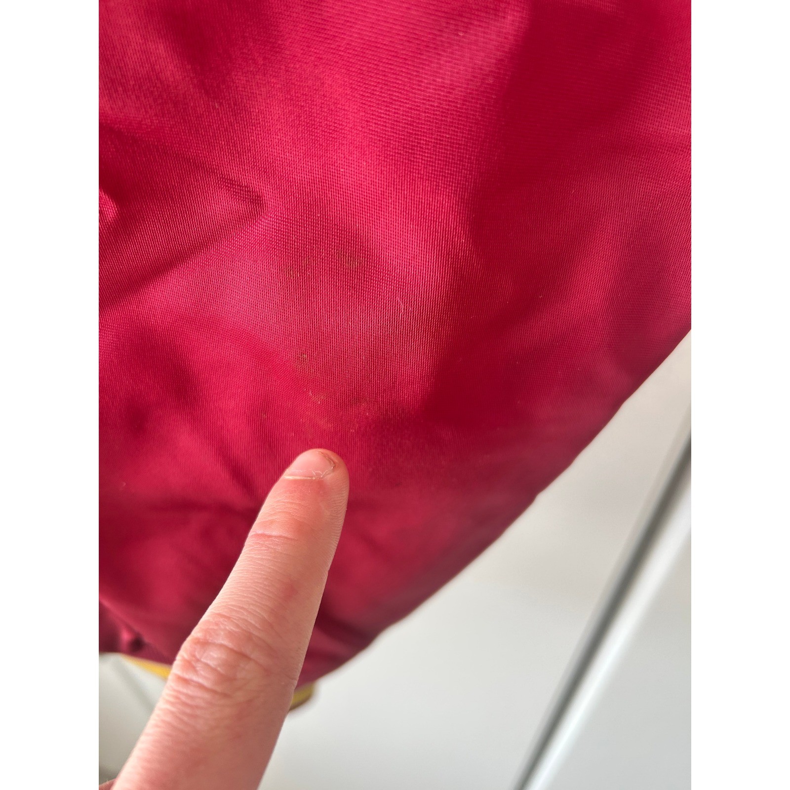 Vintage 1990 USC Band Rose Bowl Felco Bomber Jacket Red Satin Mens Small USA