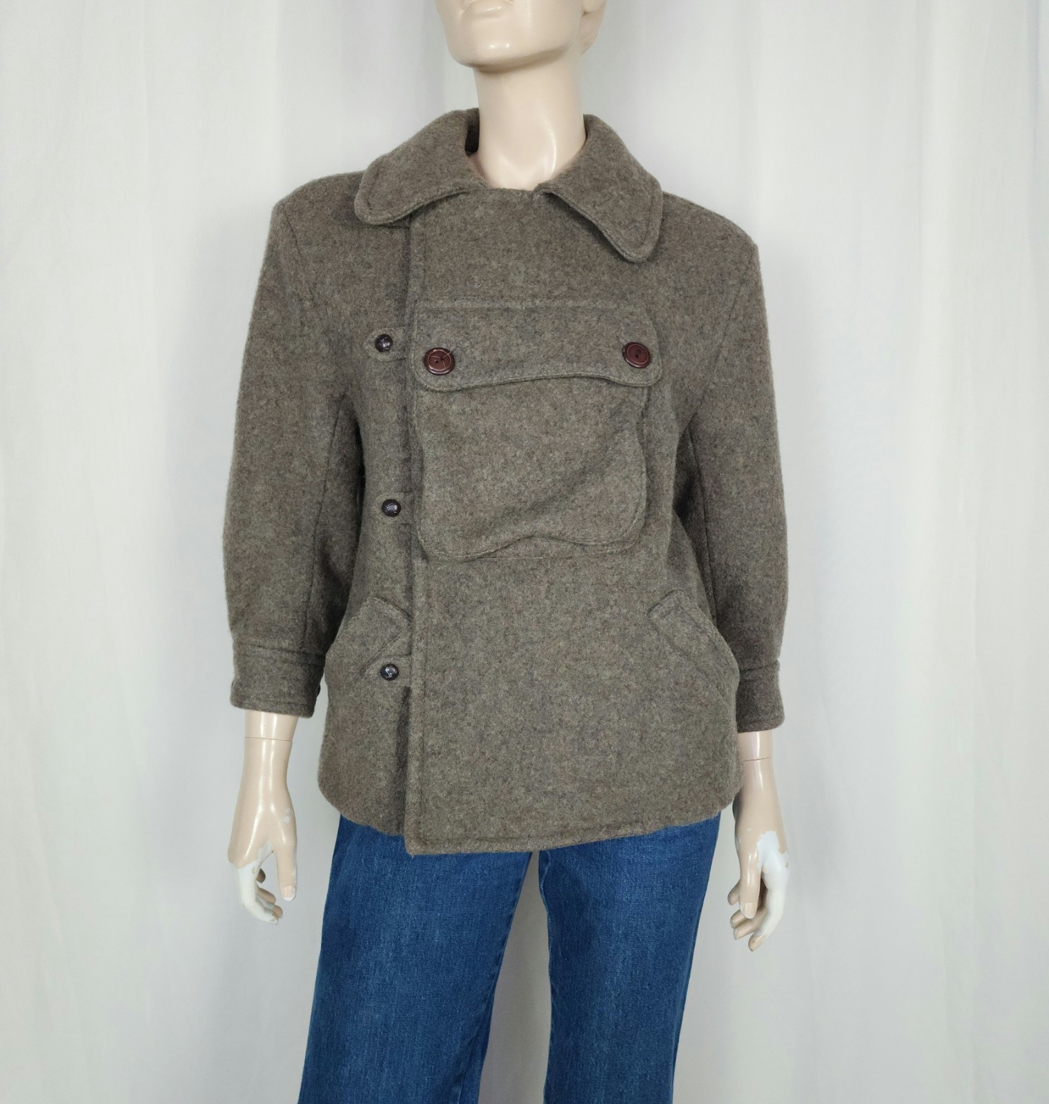 Vtg 1980s Mitsuhiro Matsuda Nicole wool jacket S/M