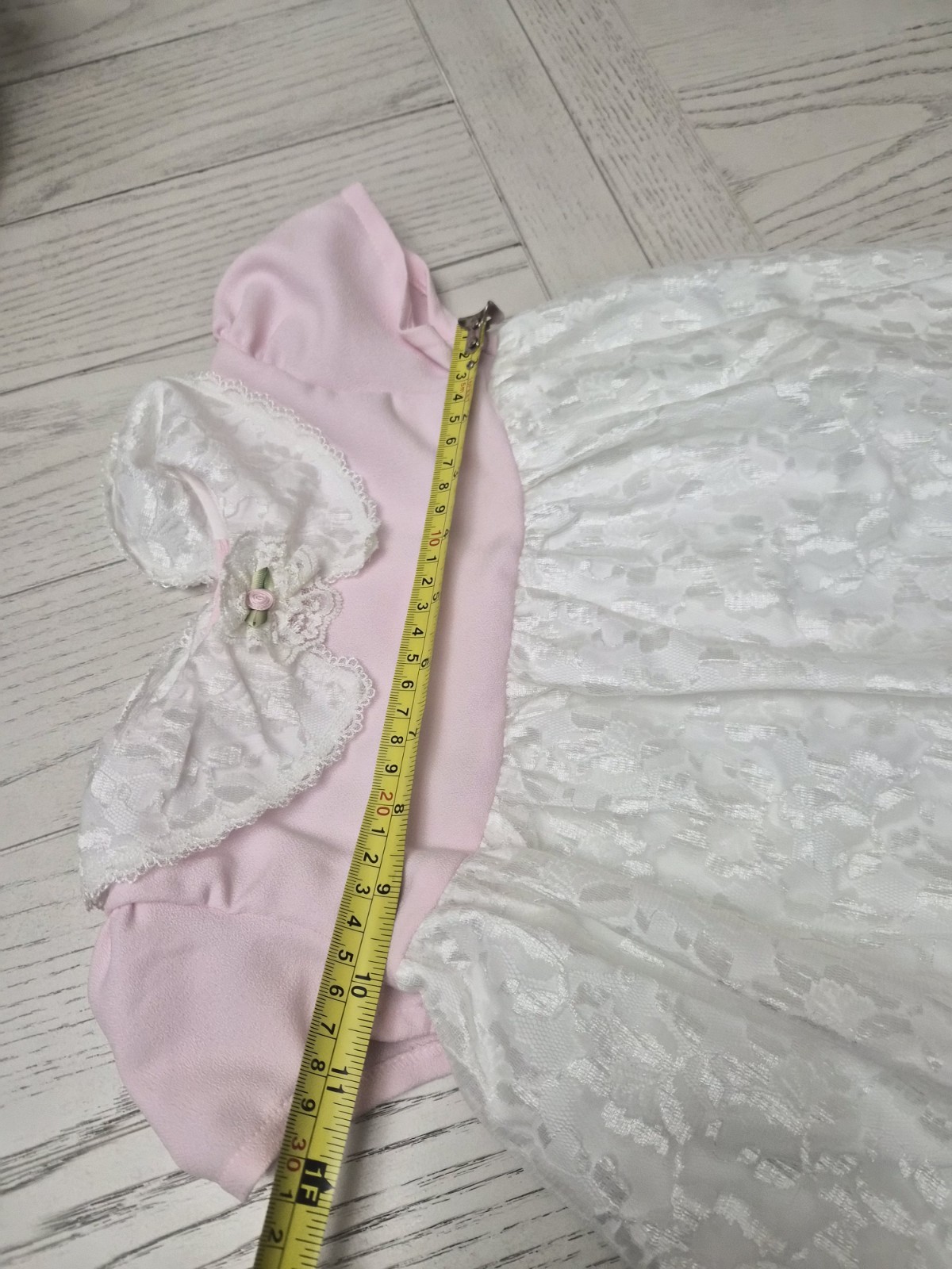 Vintage 3 pcs Baby Girl Dress Outfit Rose Cottage Size 12m Pink