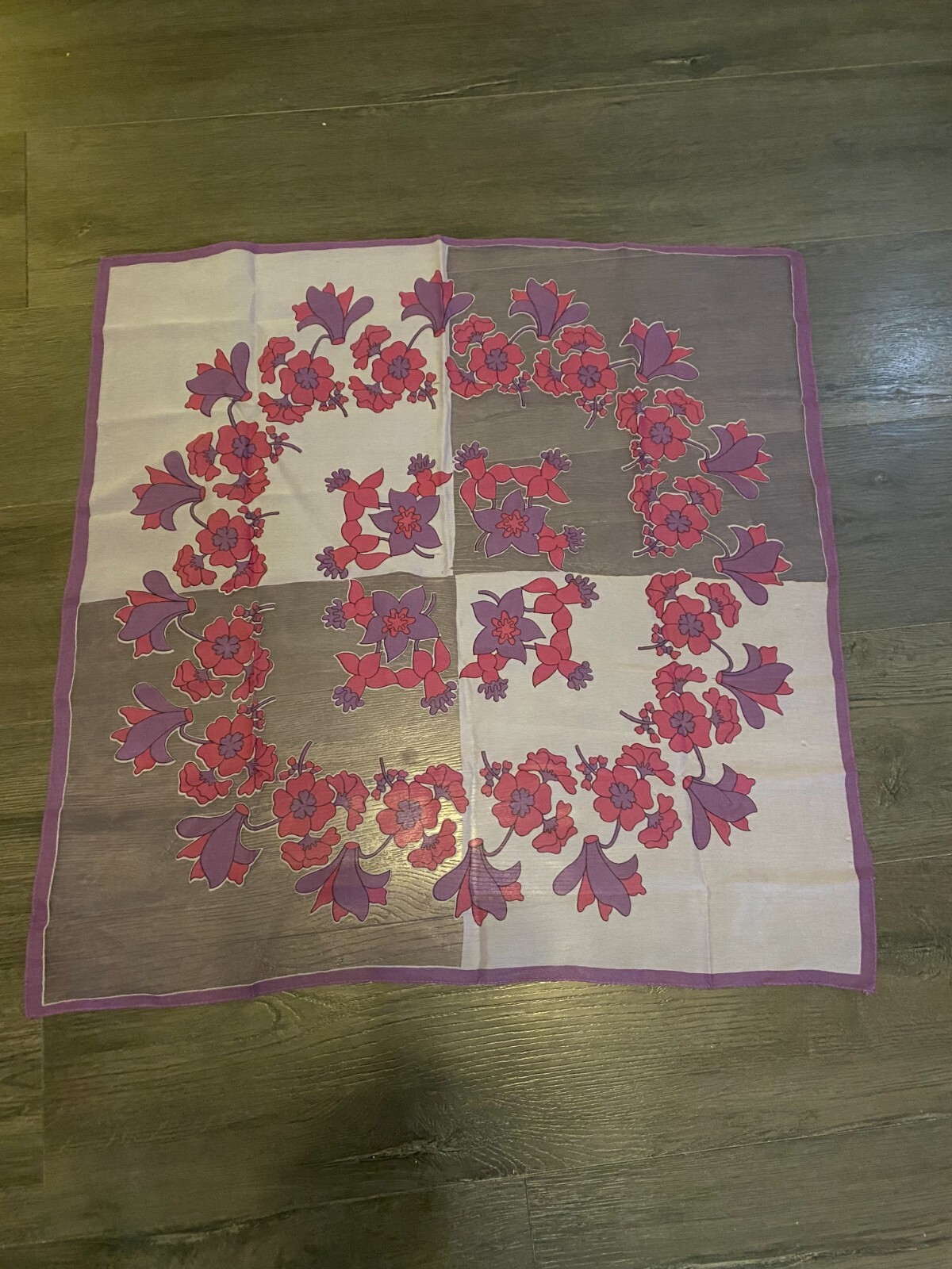 Vintage Sheer Scarves Lot of 3 1950s Chiffon Type Nylon Colorful Variety MCM