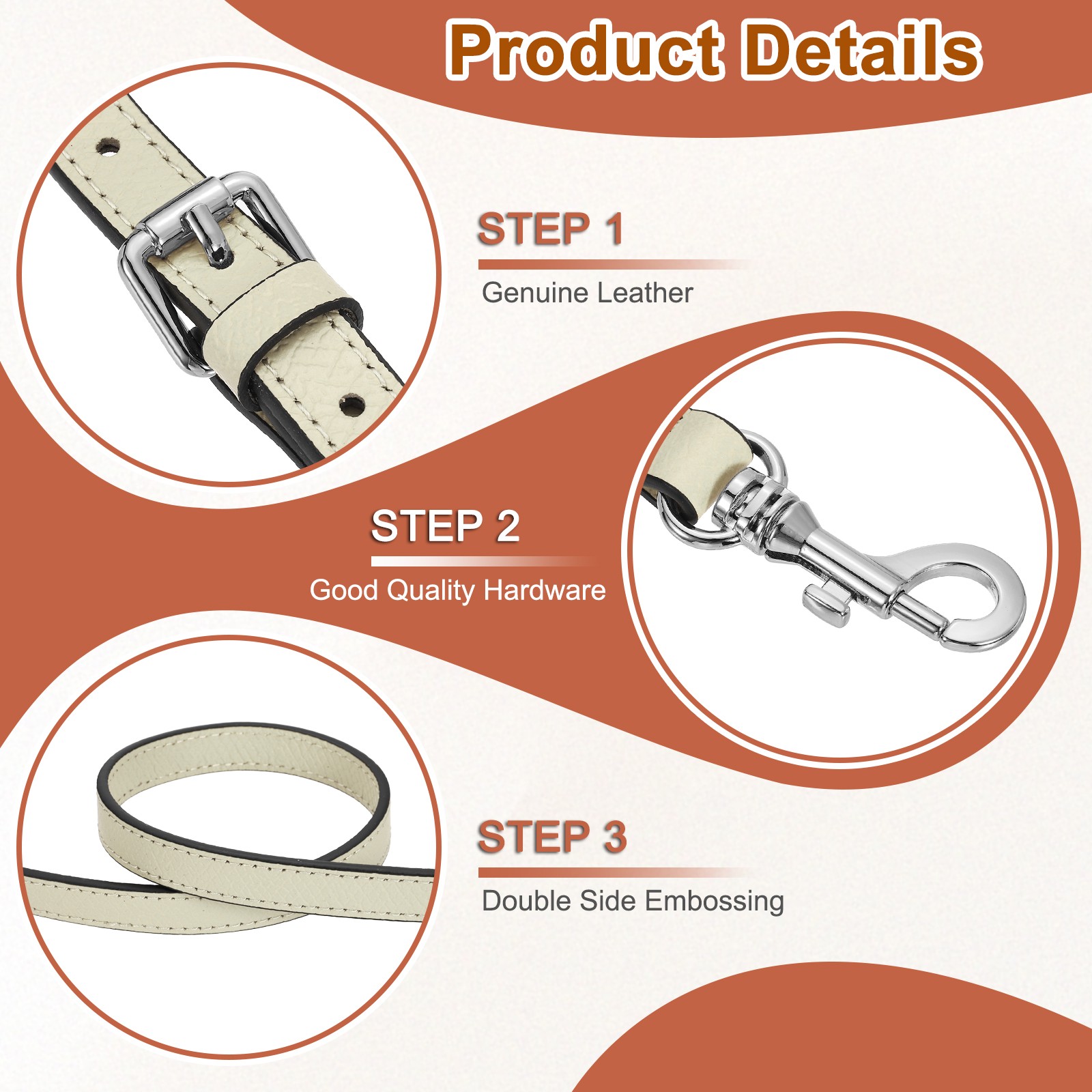 Bag strap 95-115cm grey silver buckle