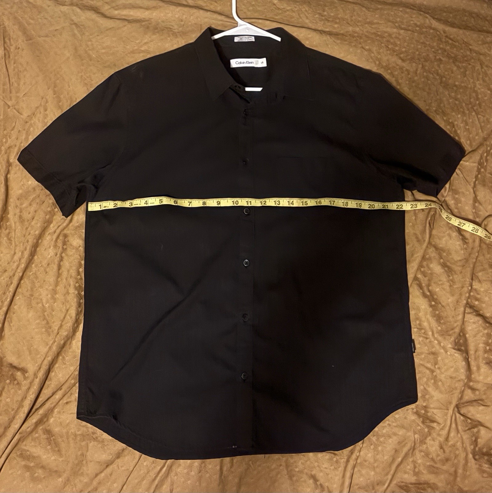 Vintage Calvin Klein 100% Cotton Size L Black Casual Button Shirt