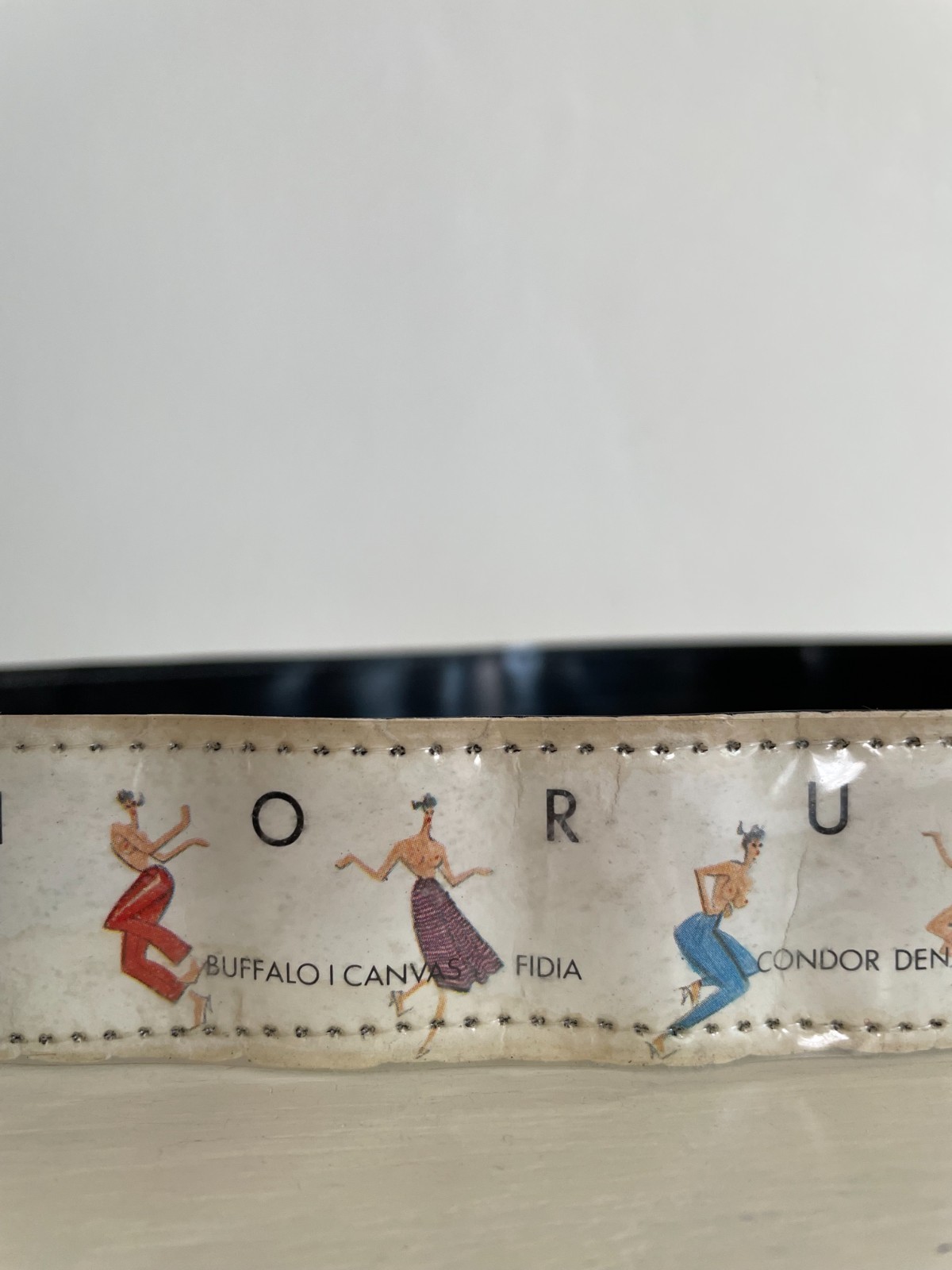 Rare Vintage Fiorucci Belt Spring 1980 Plastic & Paper Metal Buckle Illustrated
