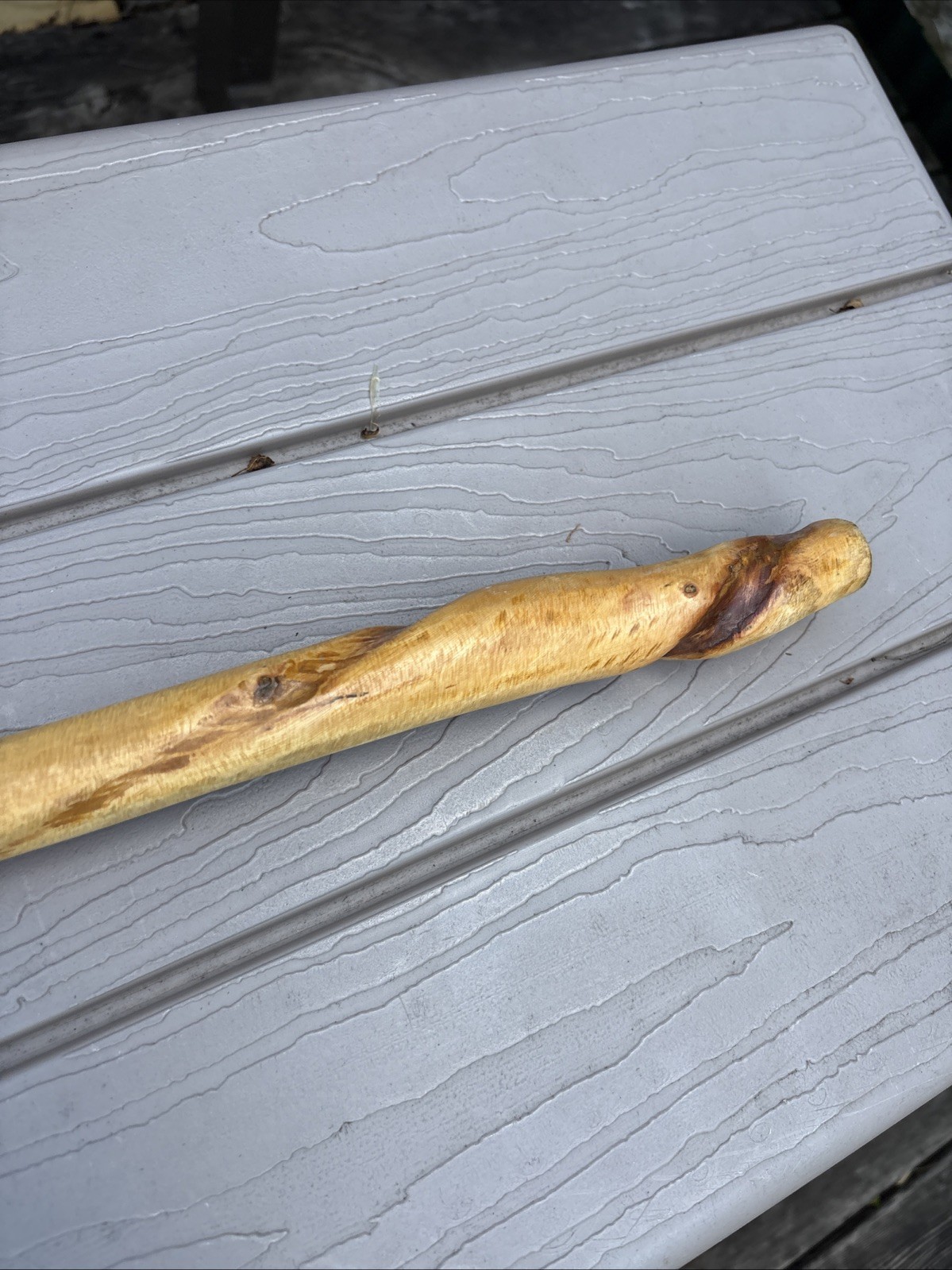Wooden walking stick 41 Inches Long Unique Design With Vine Wrap