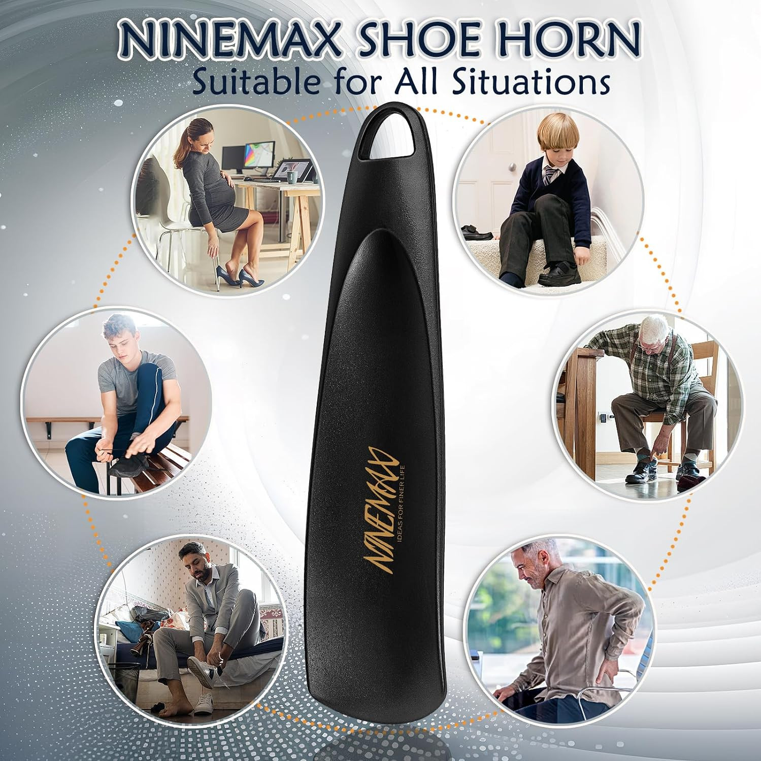 Plastic Shoe Horn 7.5 Inch, Travel Shoehorn Small Short Portable for Men Women