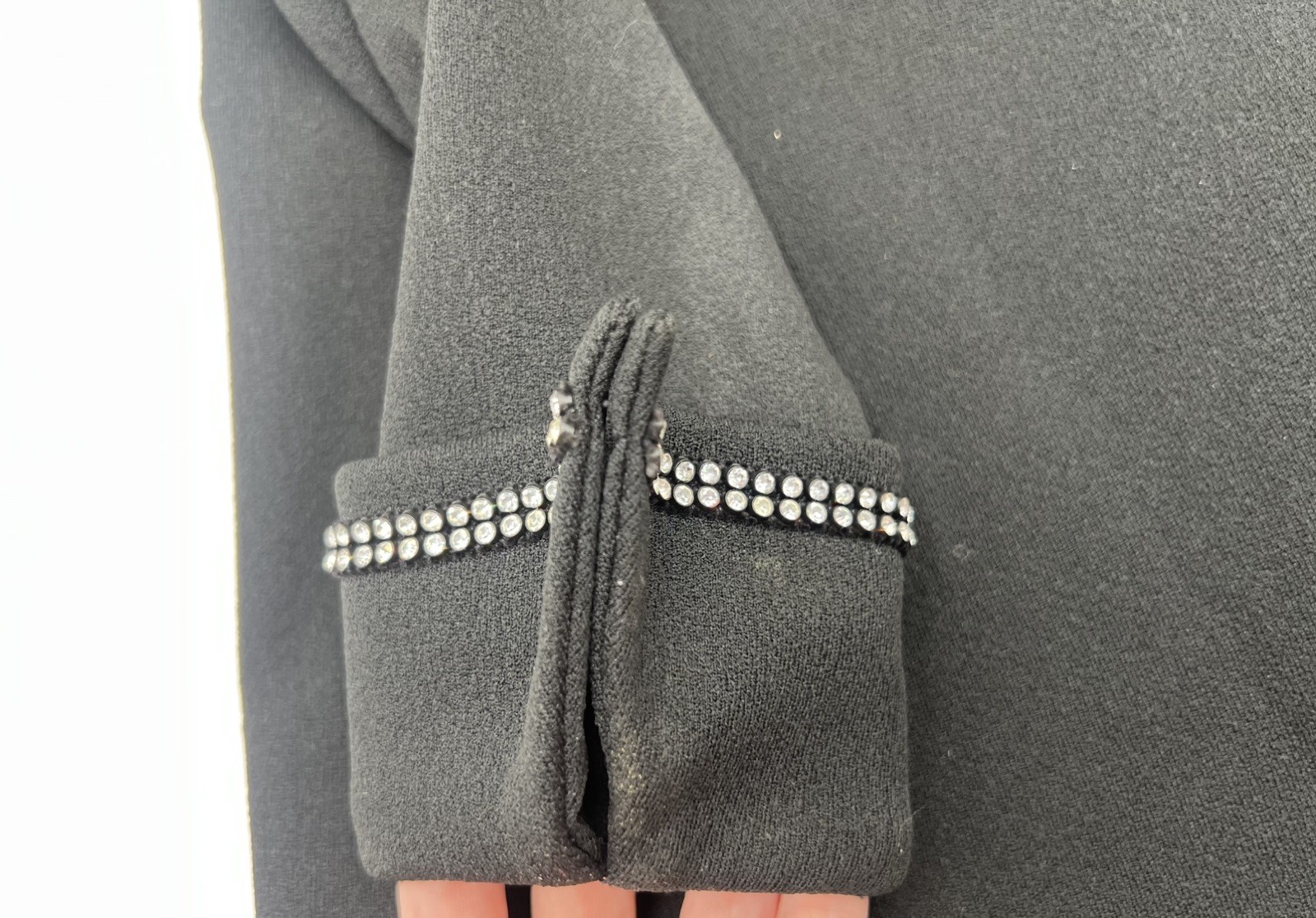 Vintage 60’s Cover Girl of Miami Black Rhinestone Trim Blazer Jacket Size XS/S