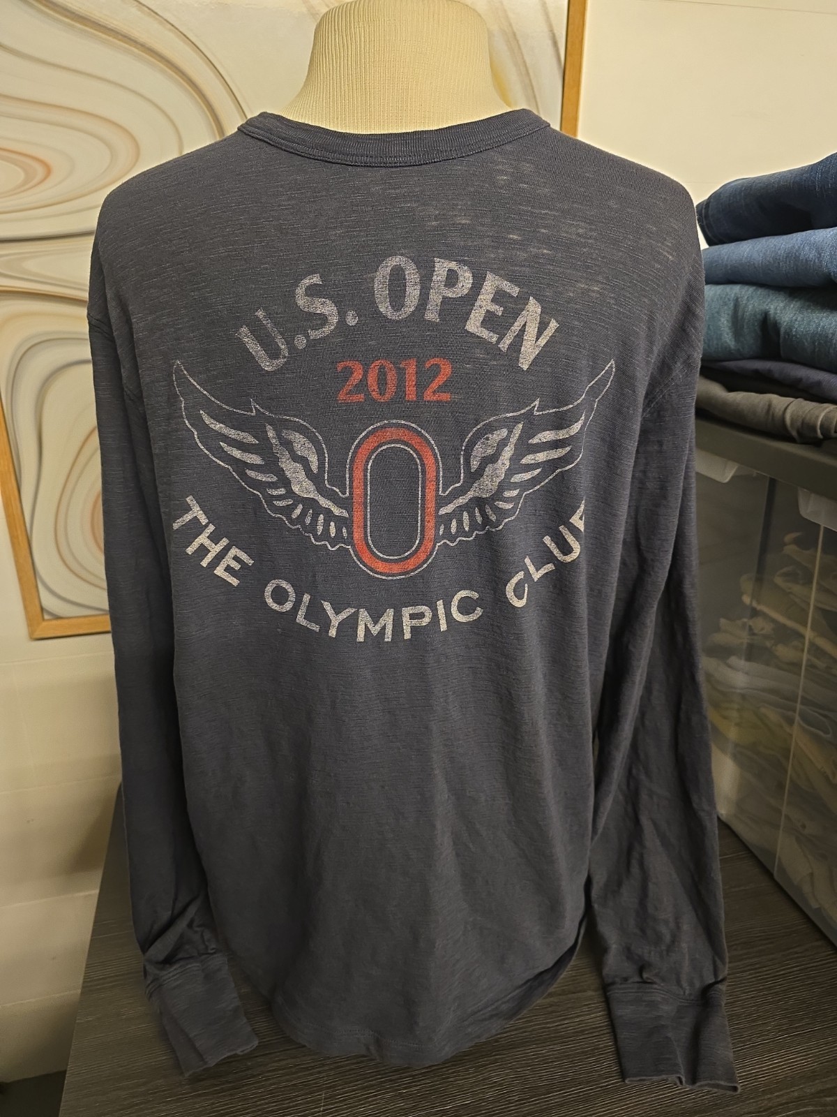 Vintage 2012 Us Open Olympic Club Longlseeve Navy Brand 47