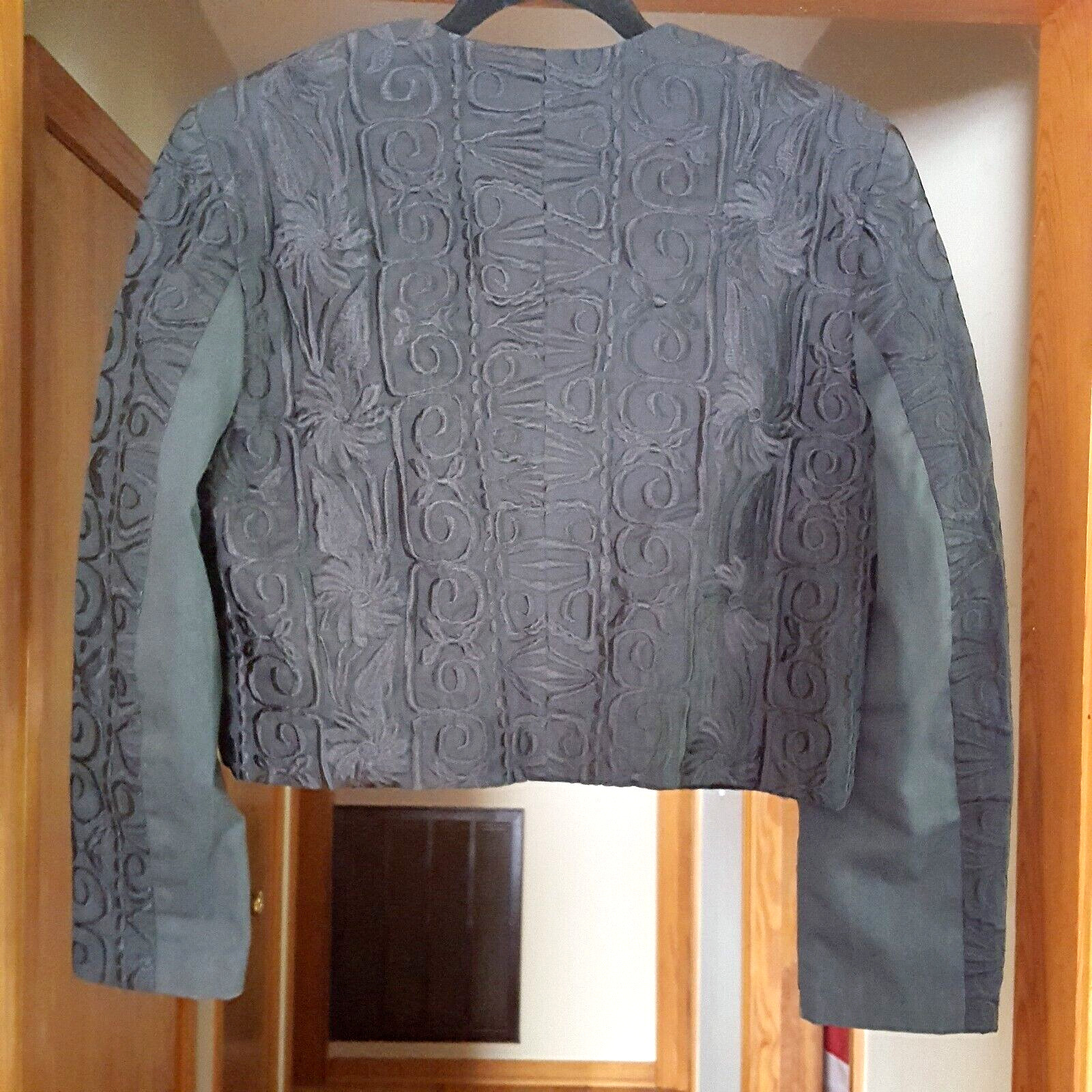 Vintage Tenango Women’s Jacket Coat Button Embroidered Casual Dress M Medium