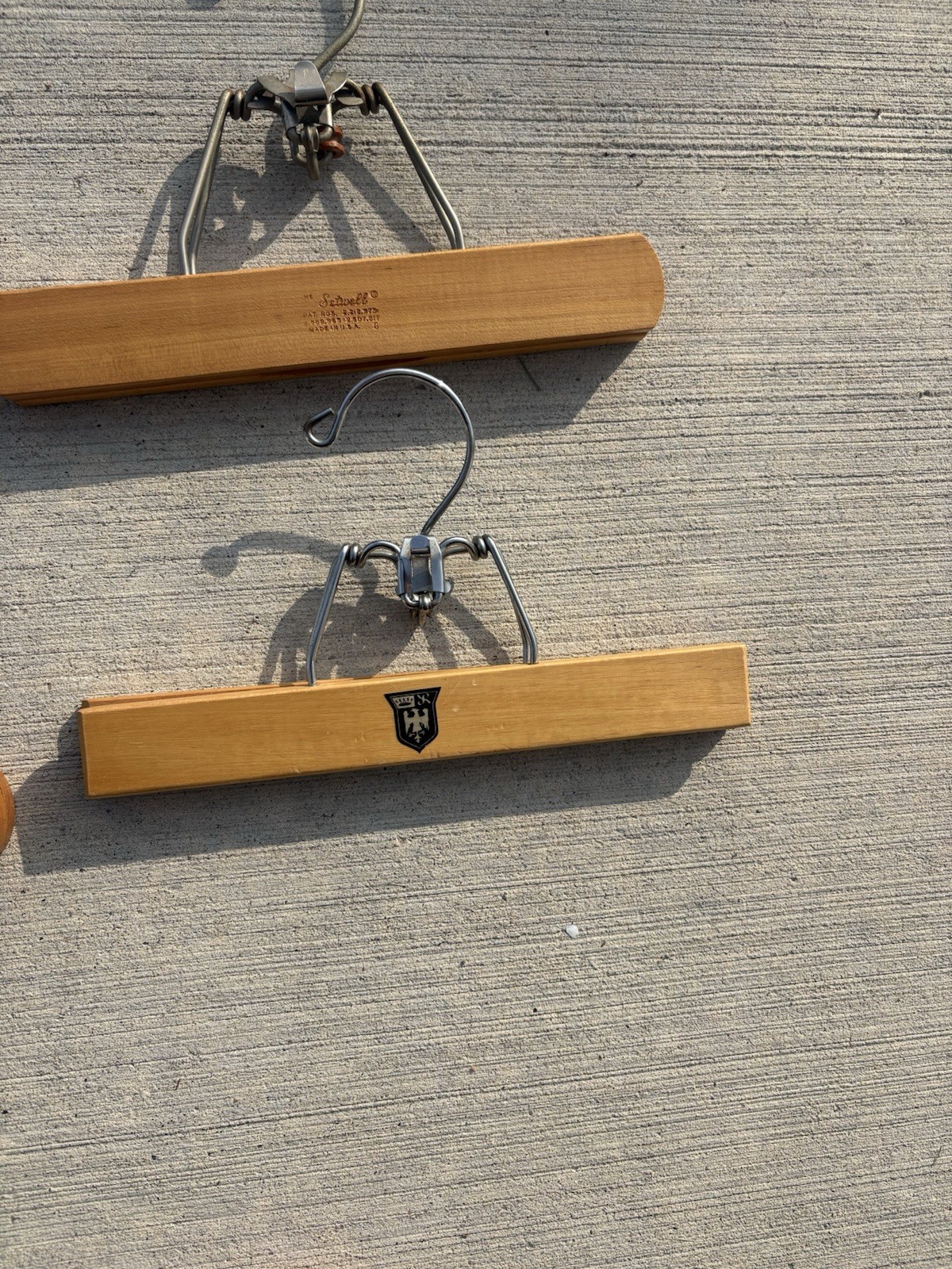 Lot Of 4 Misc Wooden Pant Hangers