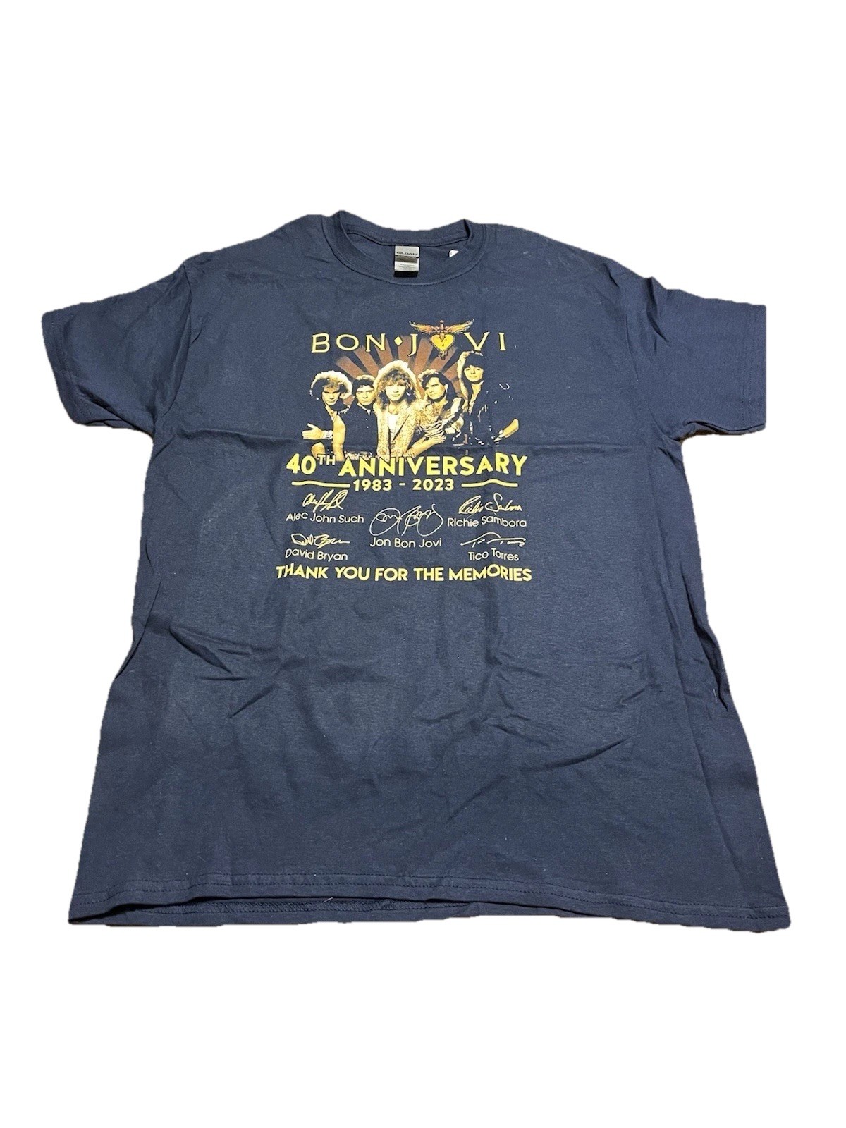 New Bon Jovi 40th Anniversary 1983 2023 Thank Memories Size Medium T Shirt M
