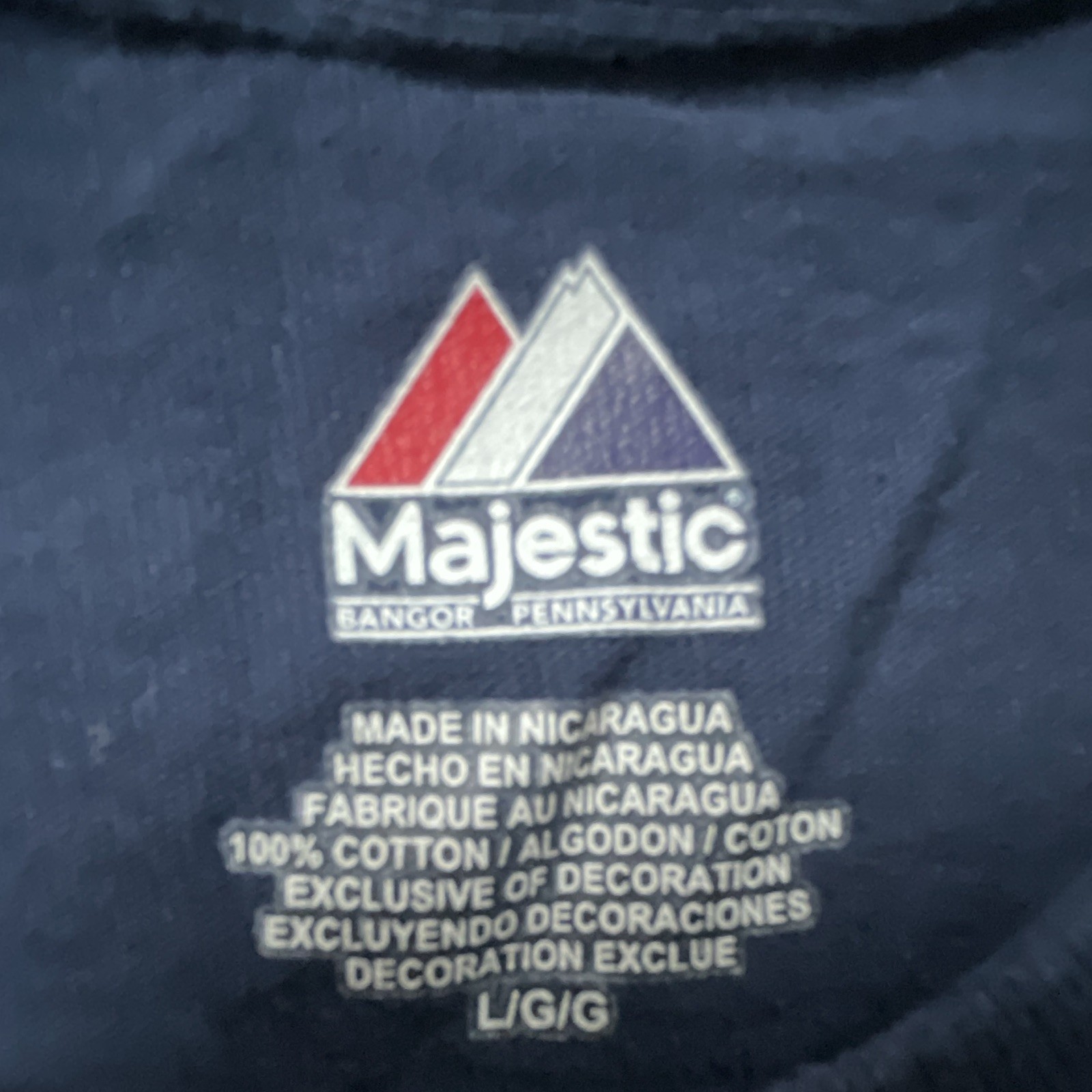 Astros Houston AL Champions 2012 Size Large Navy Blue majestic