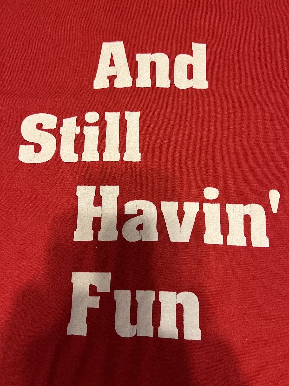 Screen Stars VTG T-Shirt Red “51 Still Havin Fun” Single Stitch Mens XL