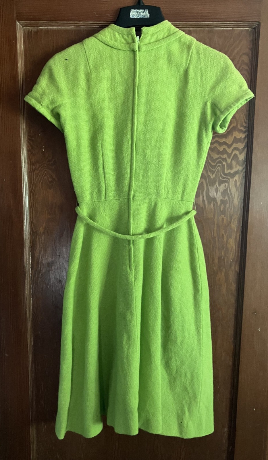 1960’s Chartreuse Green Wool Dress Jr. Sophisticates Sz M