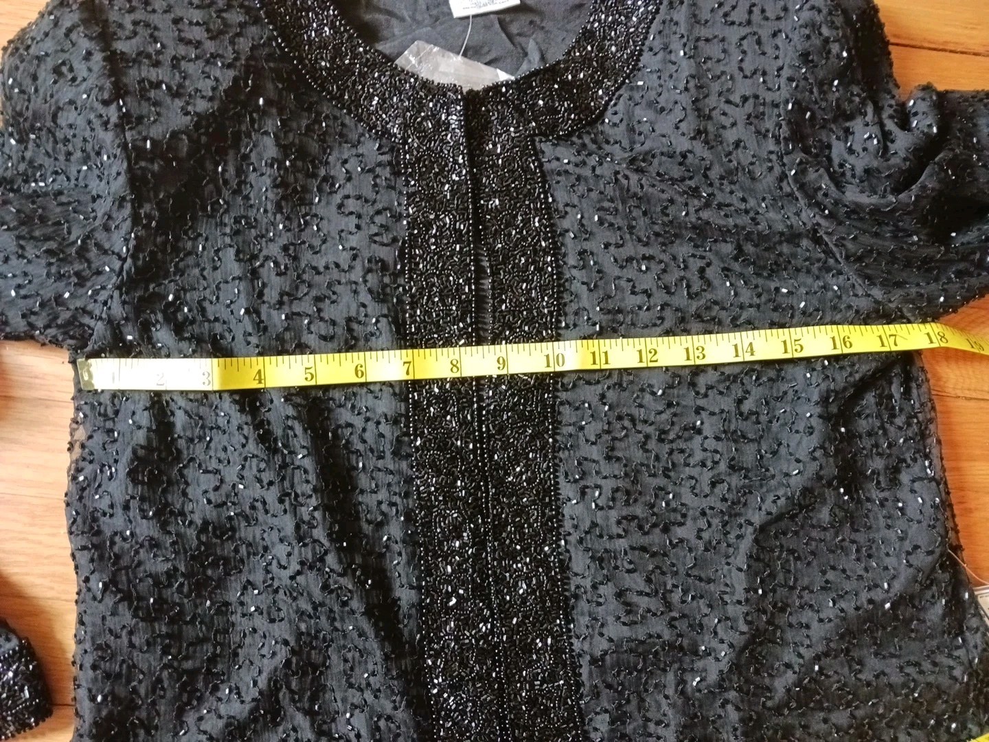Vintage Black Jacket Beaded Stenay Formal Silk Evening Elegant Classic Small NWT