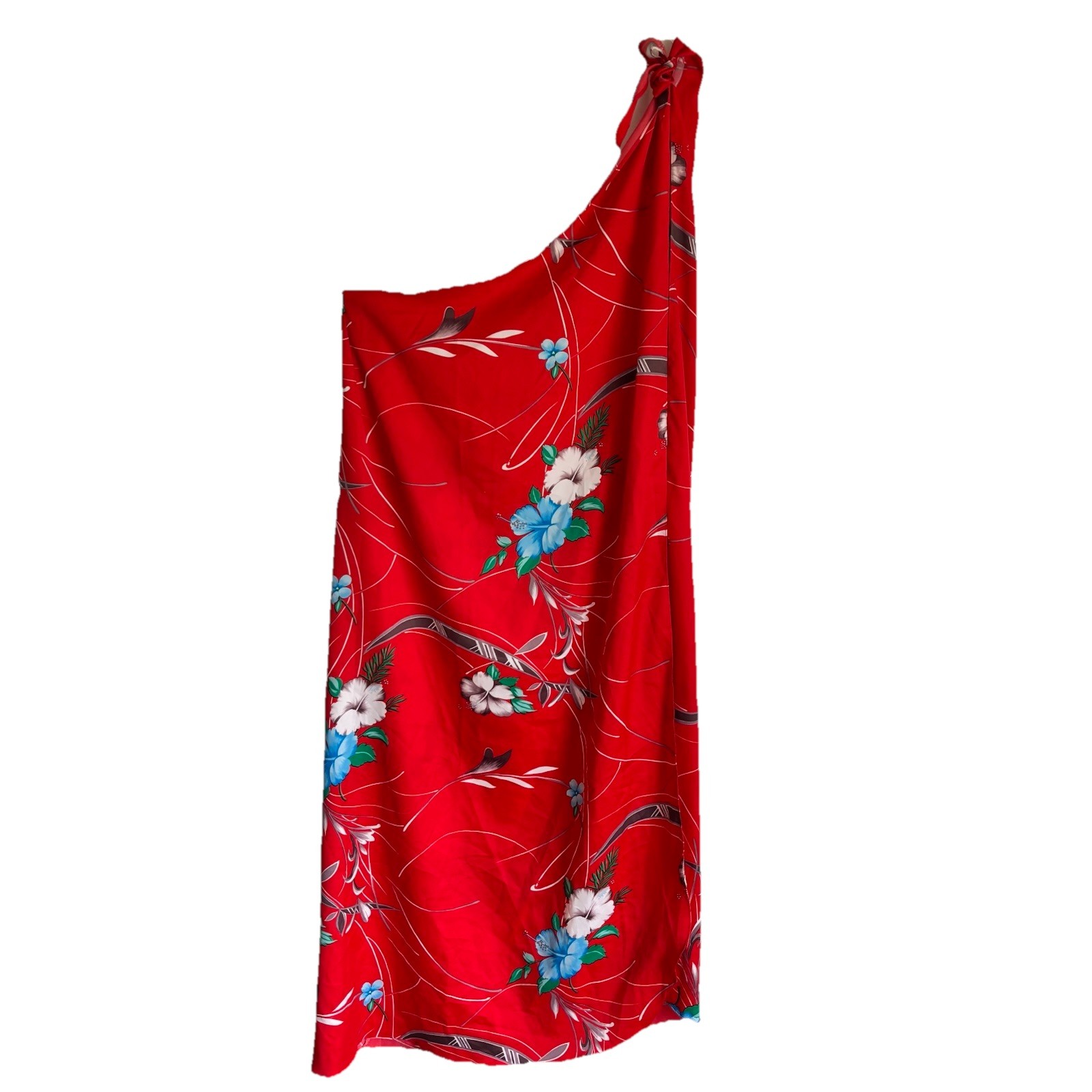 Hilo Hattie Cover Up Sarong Halter Wrap Dress Vintage Hawaiian Beach Floral