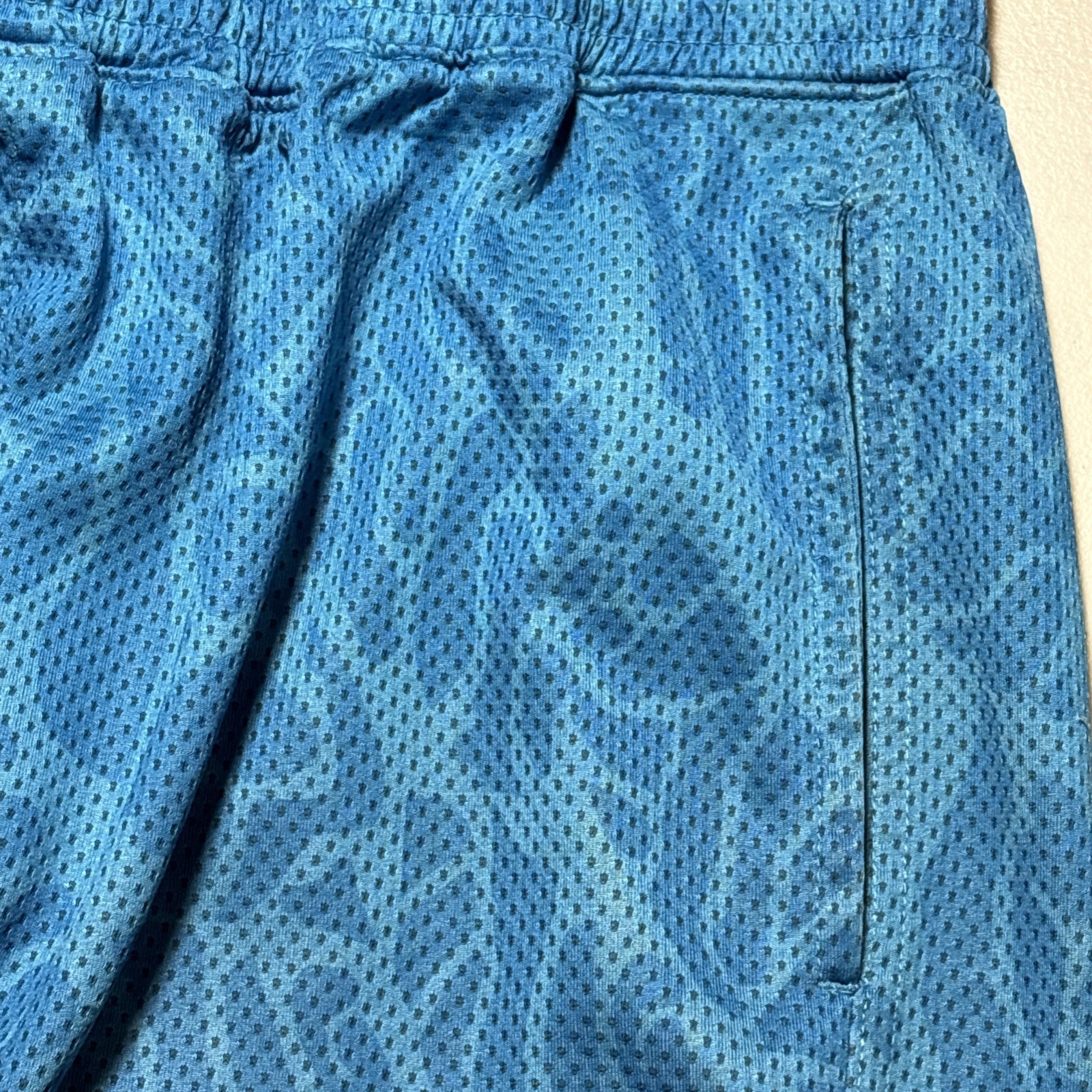 Y2K Oakley Blue “Frogskin” Athletic Frog Board Shorts M Surf Rare Logo Vintage