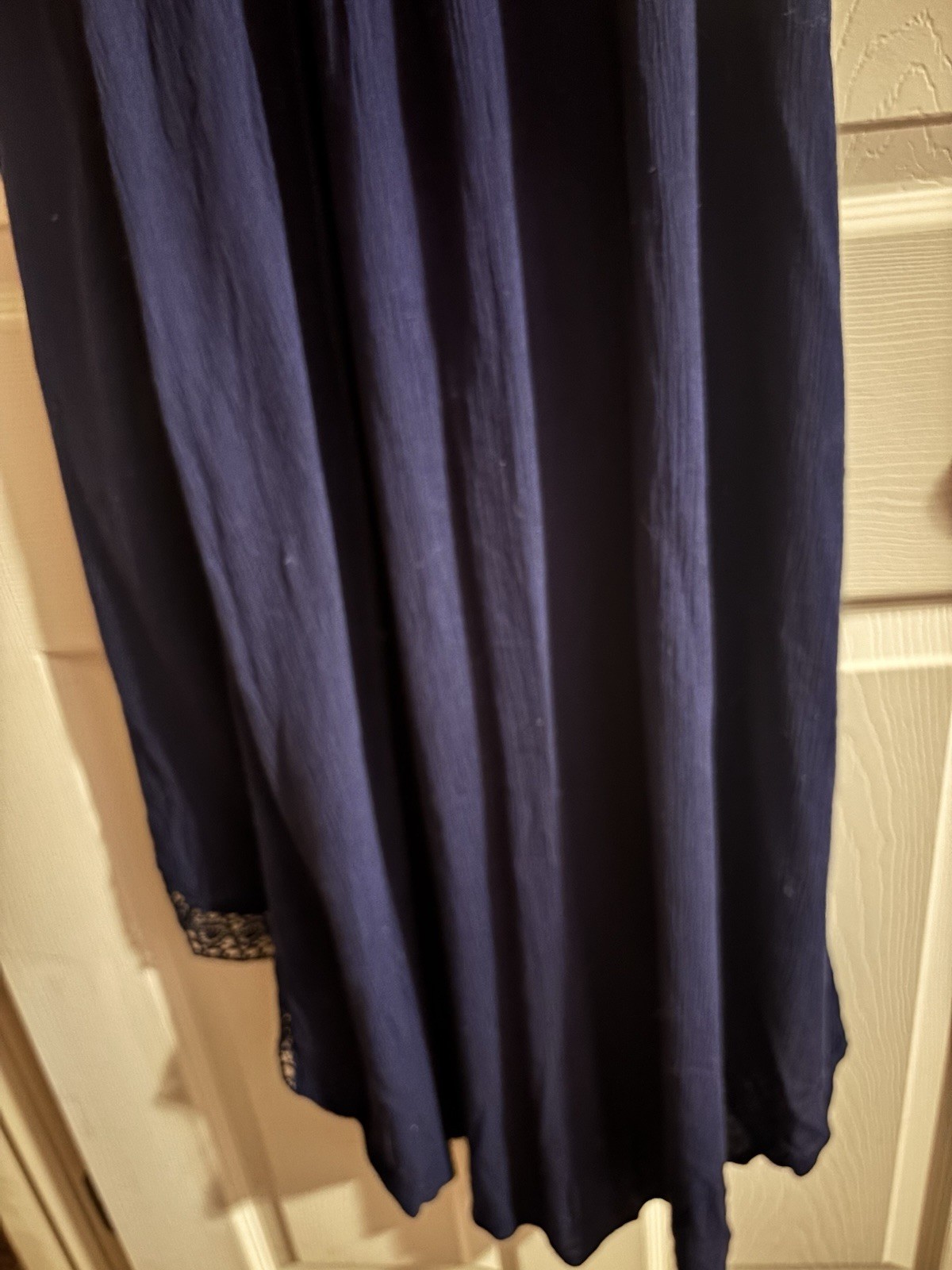 Vintage Y2K No Boundaries Navy Blue Strapless High-Low Lace Romper Dress Medium