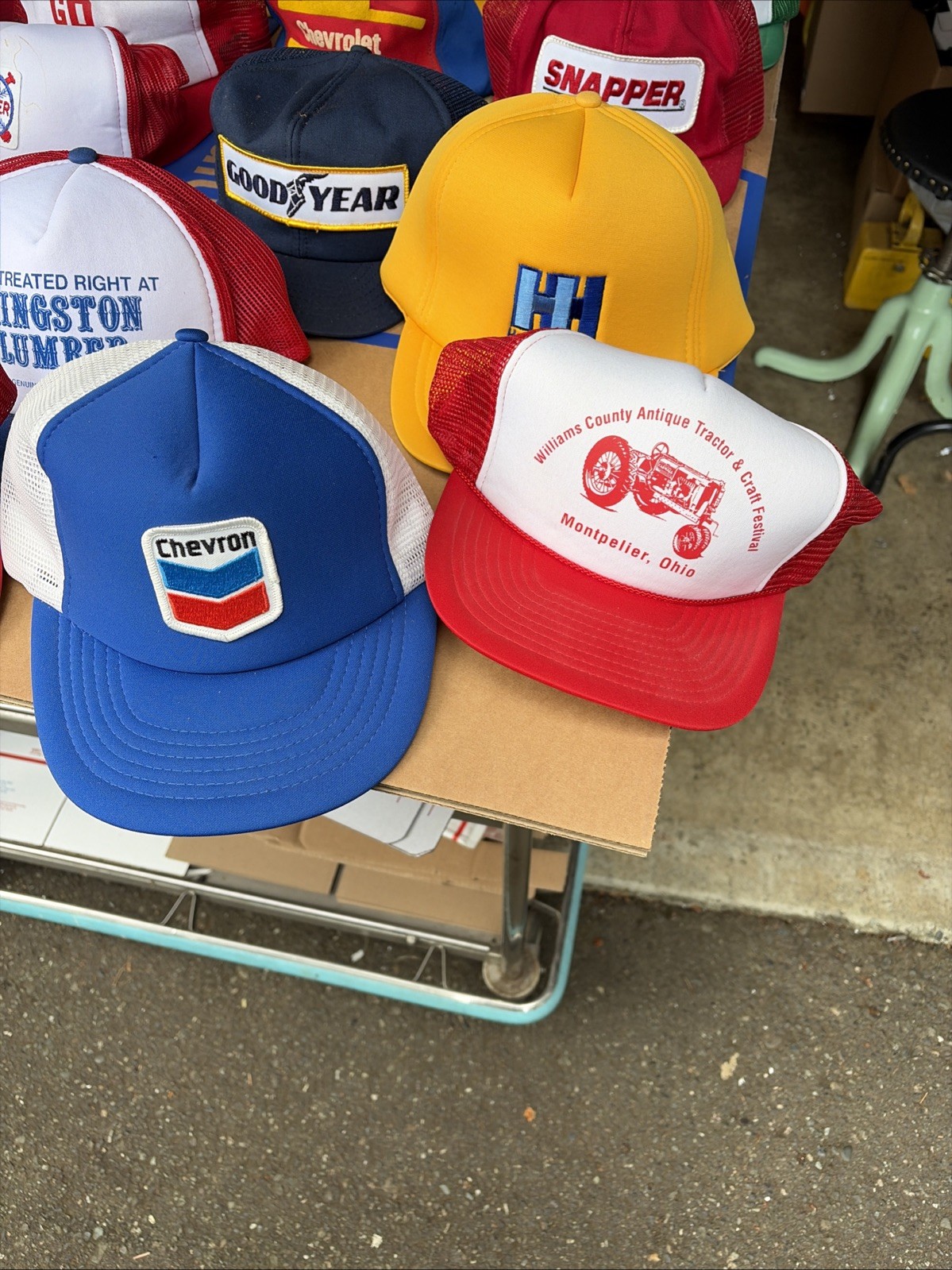 Vintage lot of 20 Snapback Trucker Hat Caps Tractor Snapper Trucking…Etc