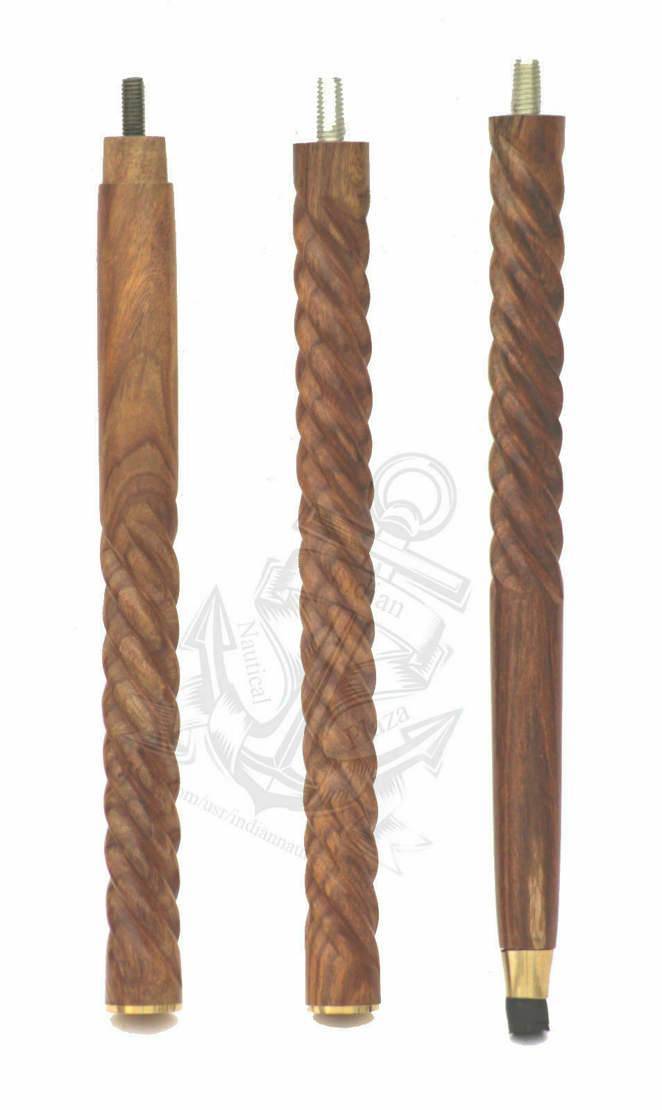 NAUTICAL WOMEN ON BRASS VICTORIAN SOLID HANDLE WOODEN WALKING CANE VINTAGE STICK