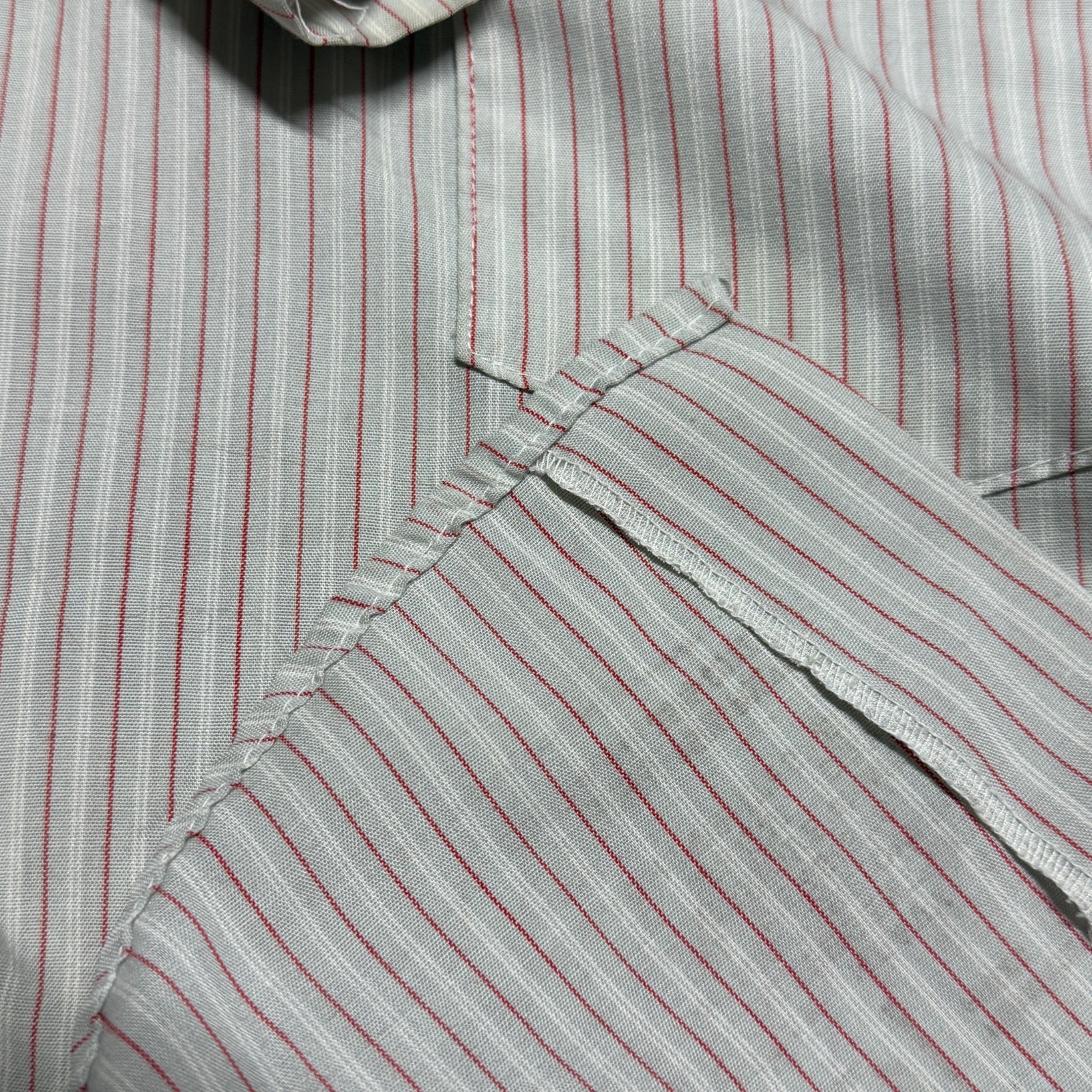Vintage Bud Light Striped Button Down Shirt – Stained / Unitog Size 16 – 16 1/2