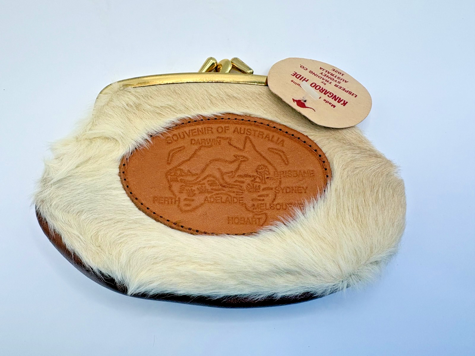 Kangaroo Hide Clutch Coin Purse White Lispeer Trading Sydney Australia