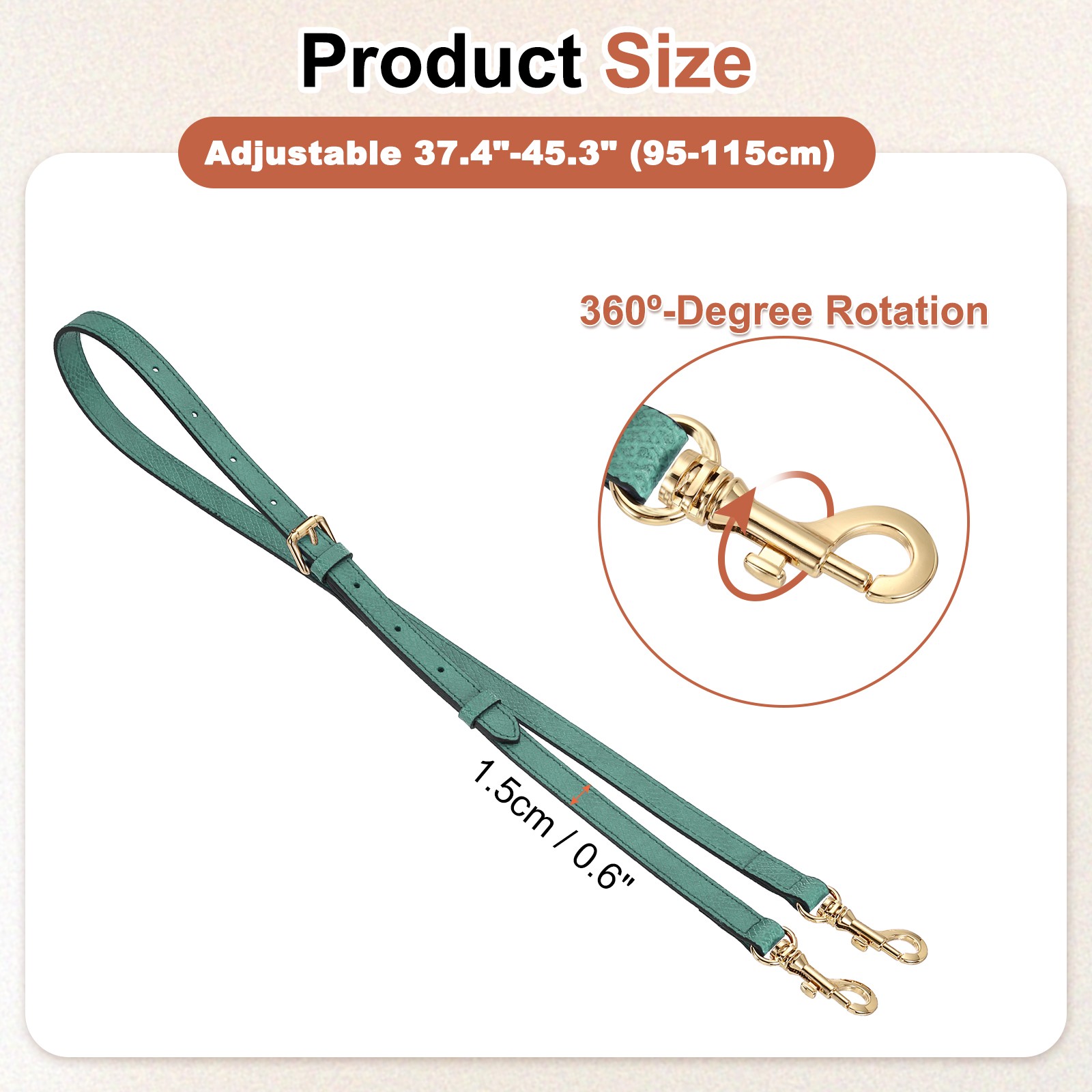 95-115cm shoulder strap bag (Lake Blue, gold buckle)