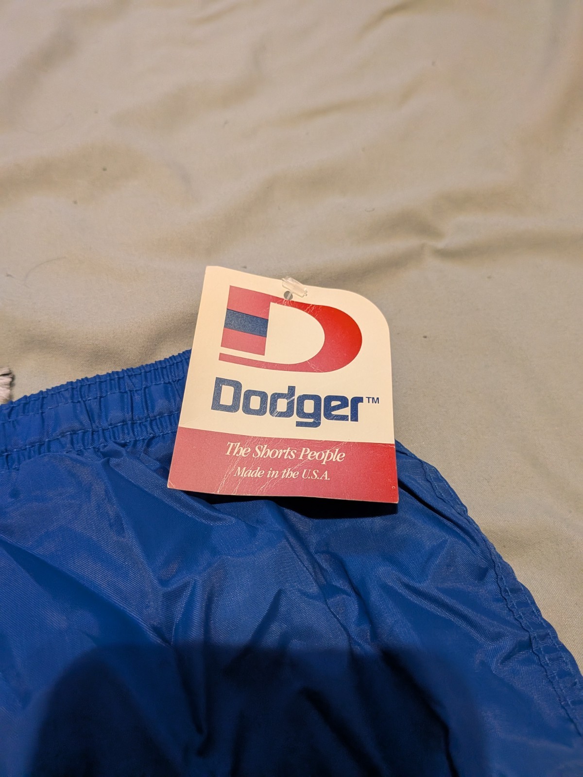 Brand New Vintage 70’s Dodger Sportswear Blue Nylon Swim Jogging Shorts Size XL