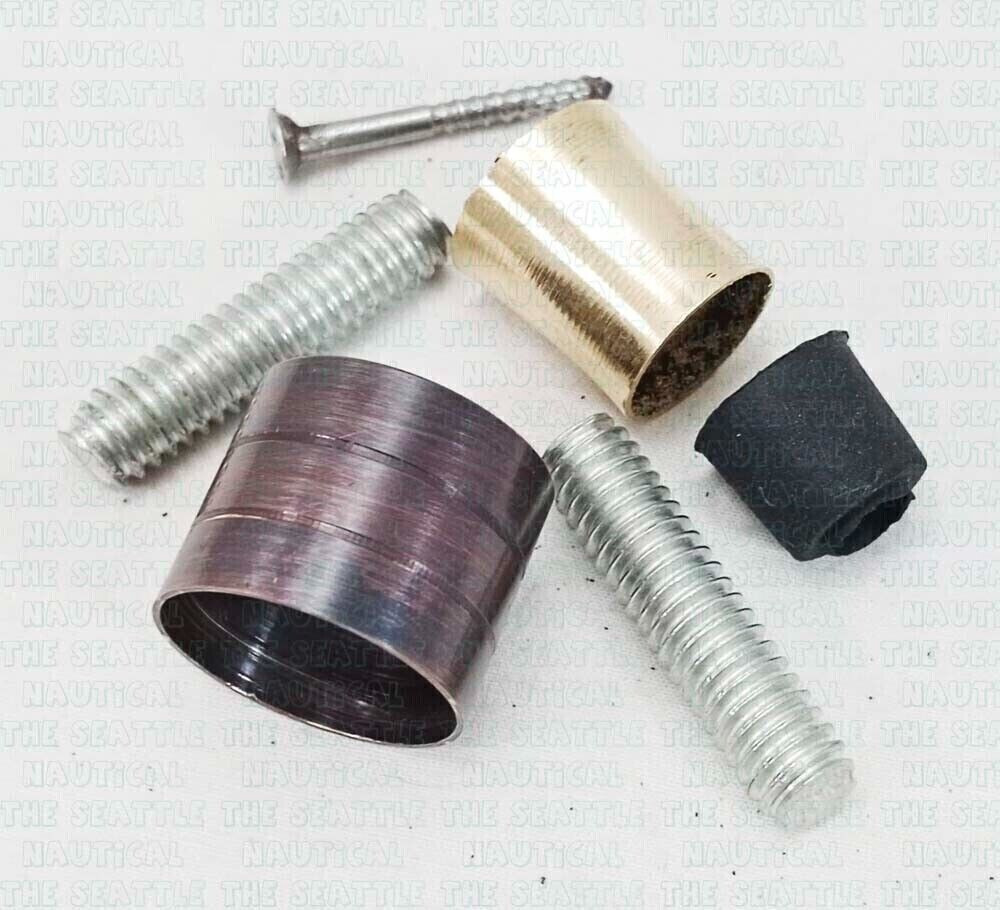 Copper Antique finish Pipe Spare Rubber Tip, Stud for Wooden Walking Stick Cane.