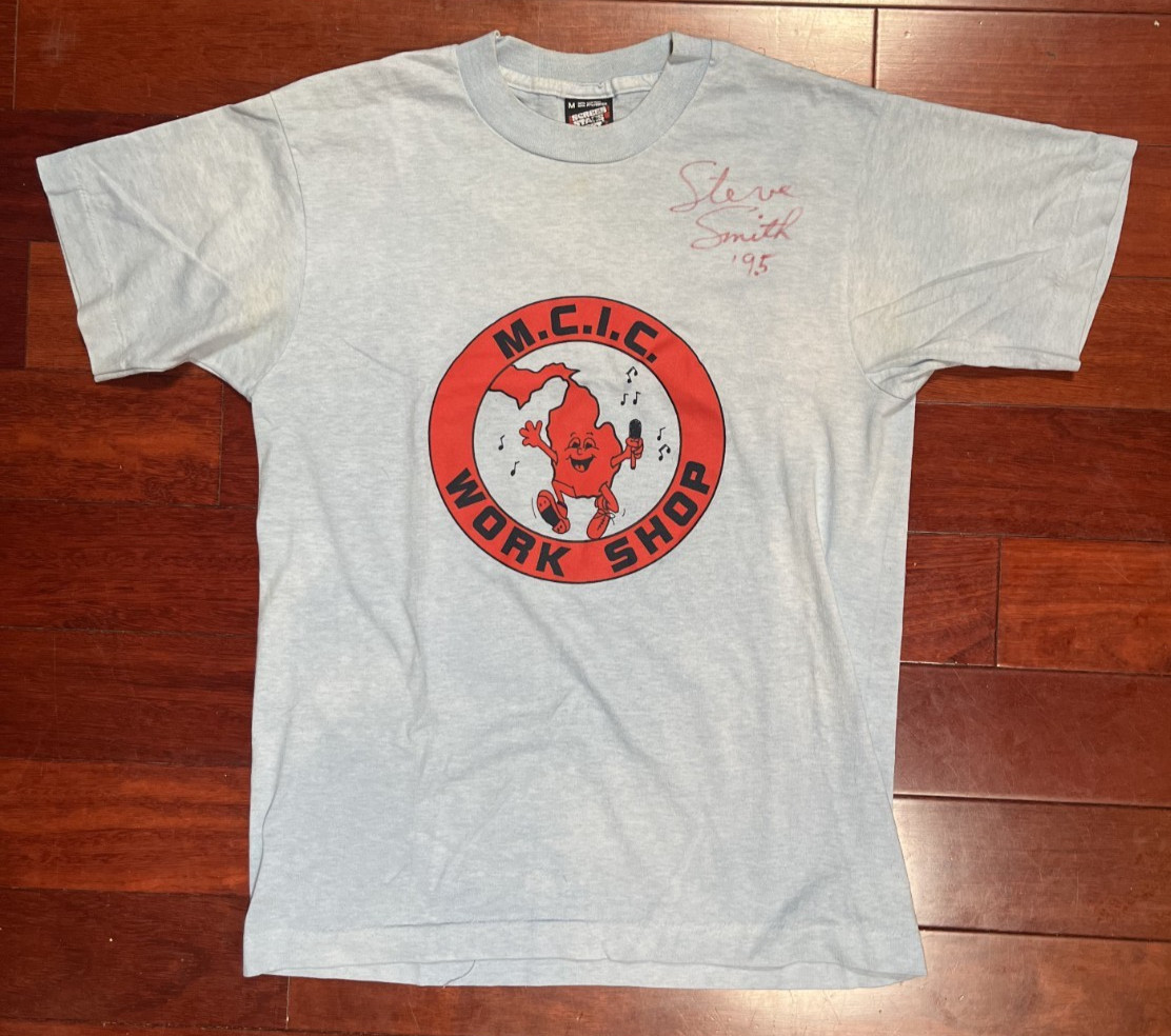 VTG 90s Screen Stars Best Single Stitch M.C.I.C. Workshop Steve Smith ’95 M USA