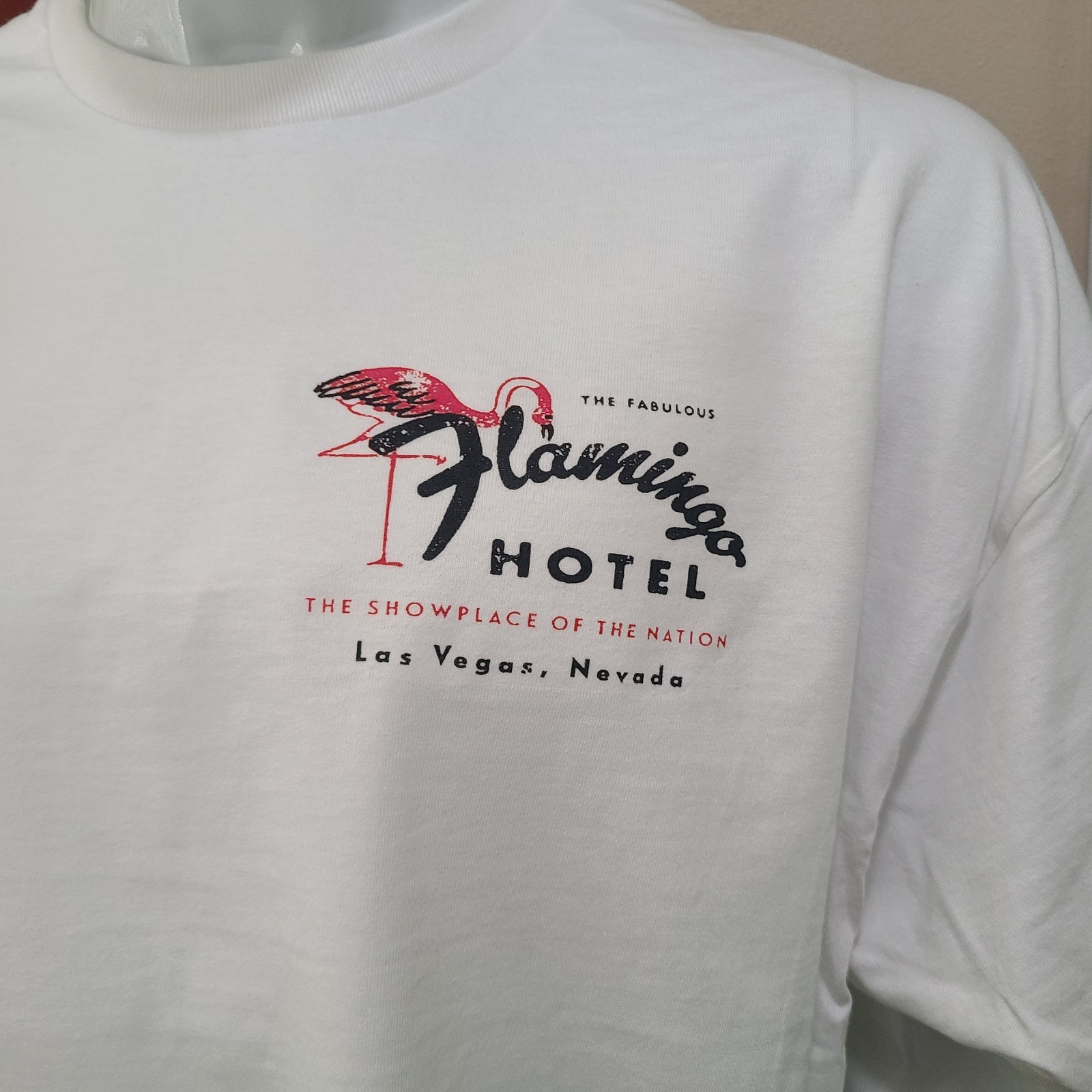 CLASSIC VINTAGE LAS VEGAS T-SHIRT THE FABULOUS FLAMINGO HOTEL