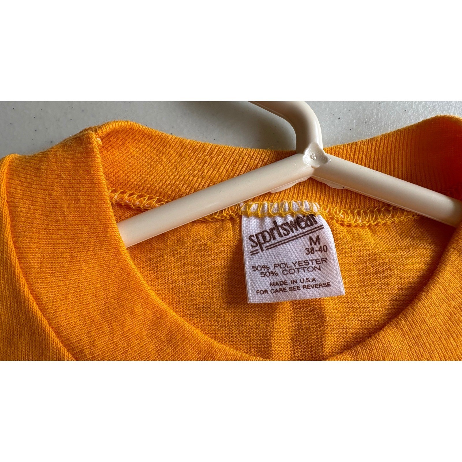 Vintage Say Yes to Michigan T Shirt Orange Sportswear Graphic Tee 80s Small